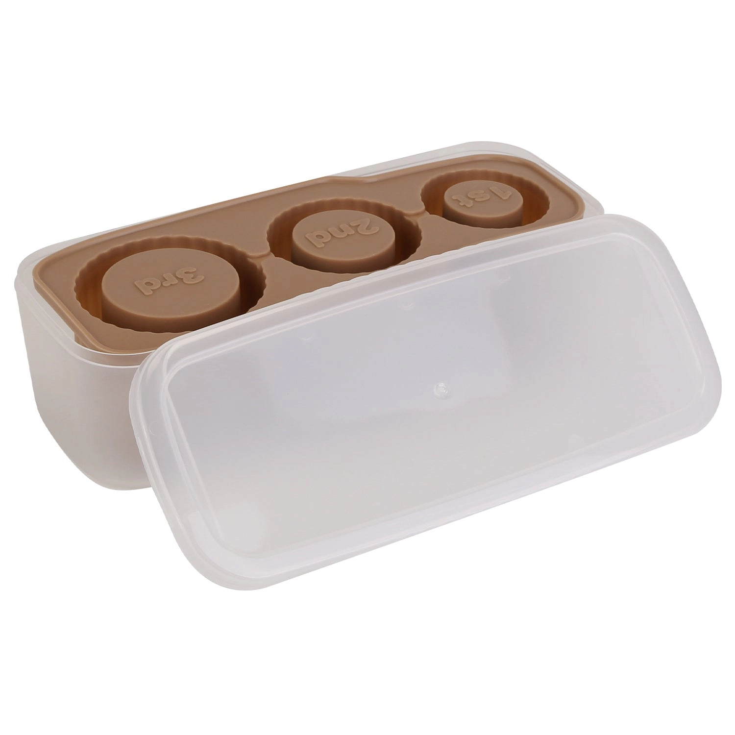 GBruno Silicone Hollow Cylinder Ice Cube Tray With Lid