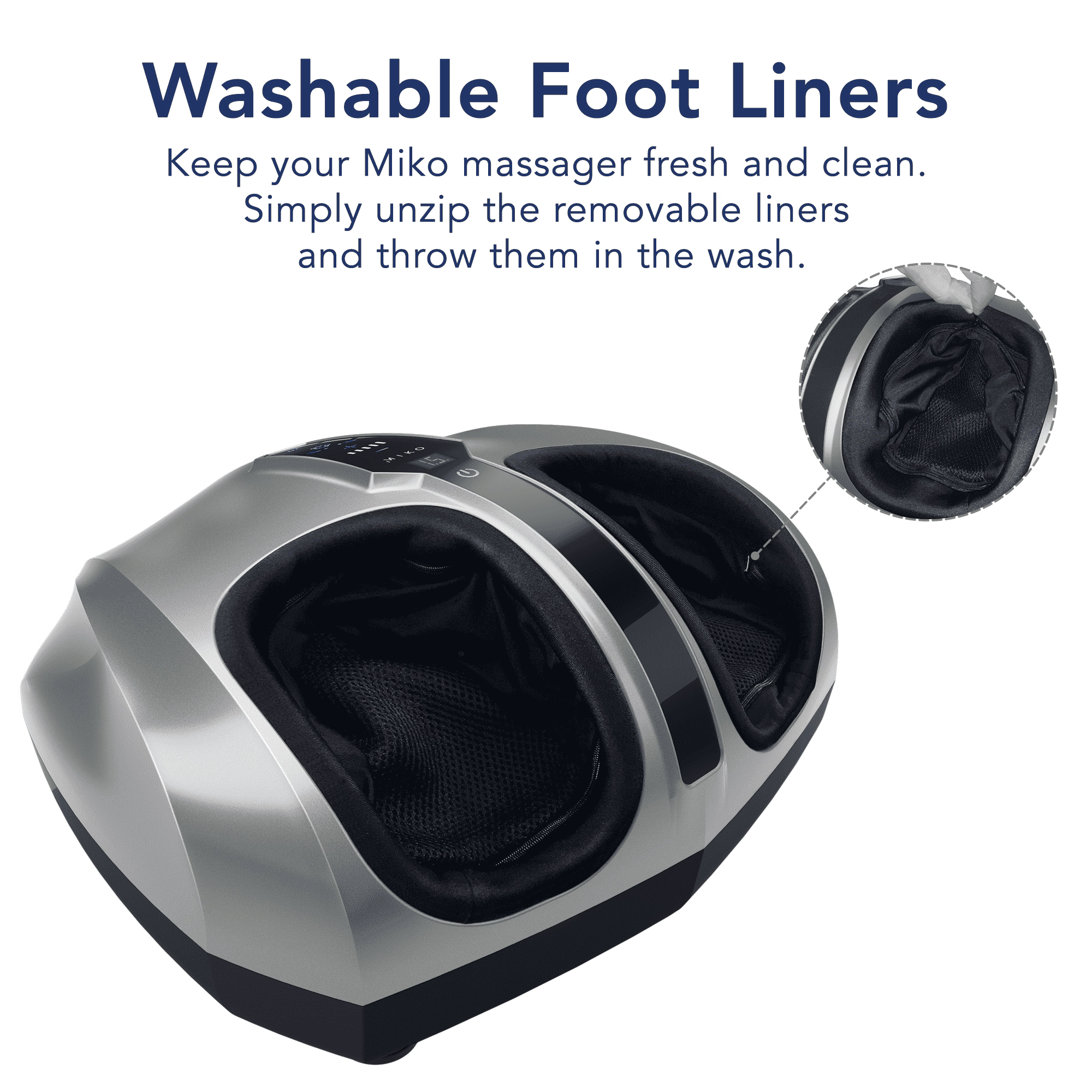 Miko Shiatsu Foot Massager Machine with Kneading and Switchable Heat