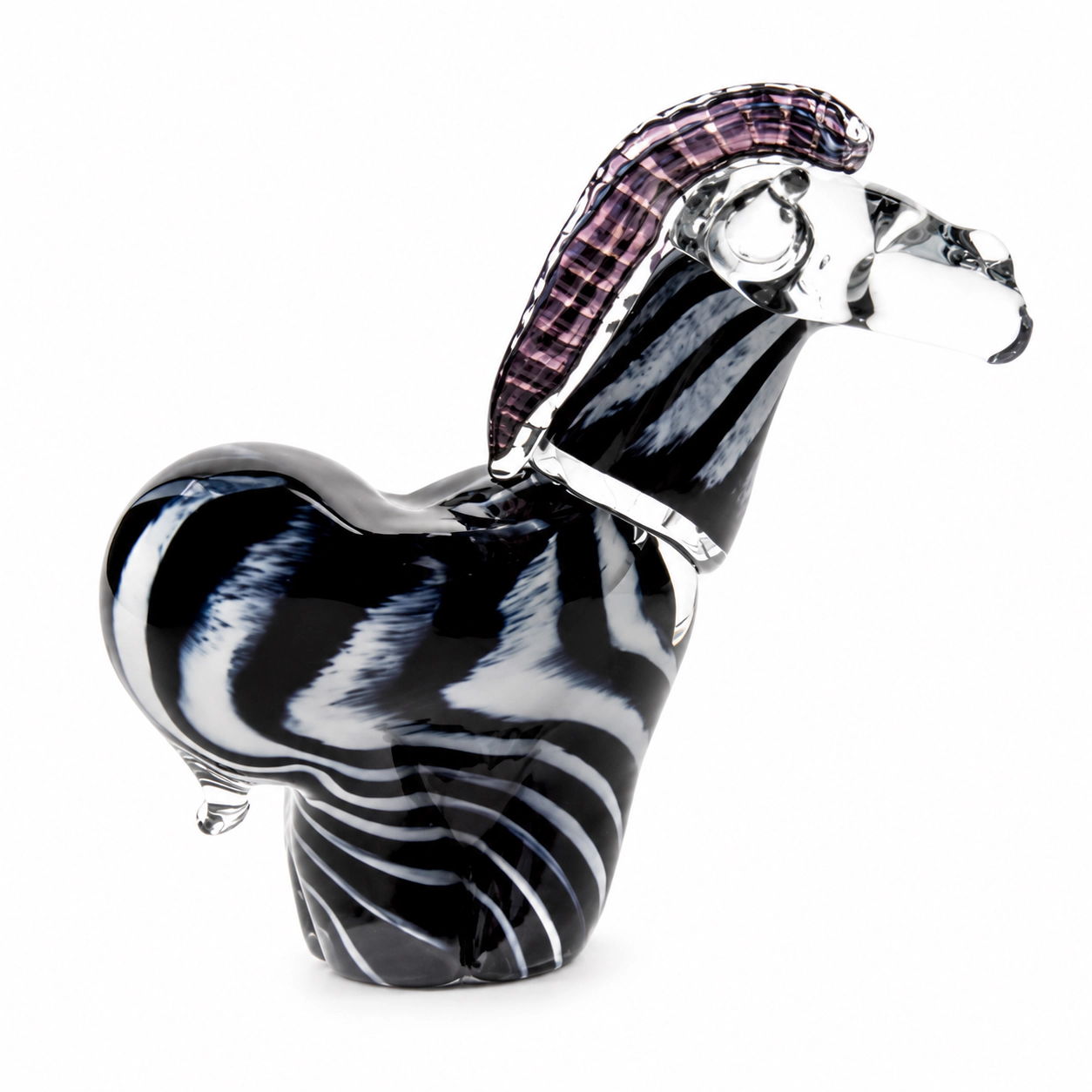 Mbare Hand Blown Glass Zebra