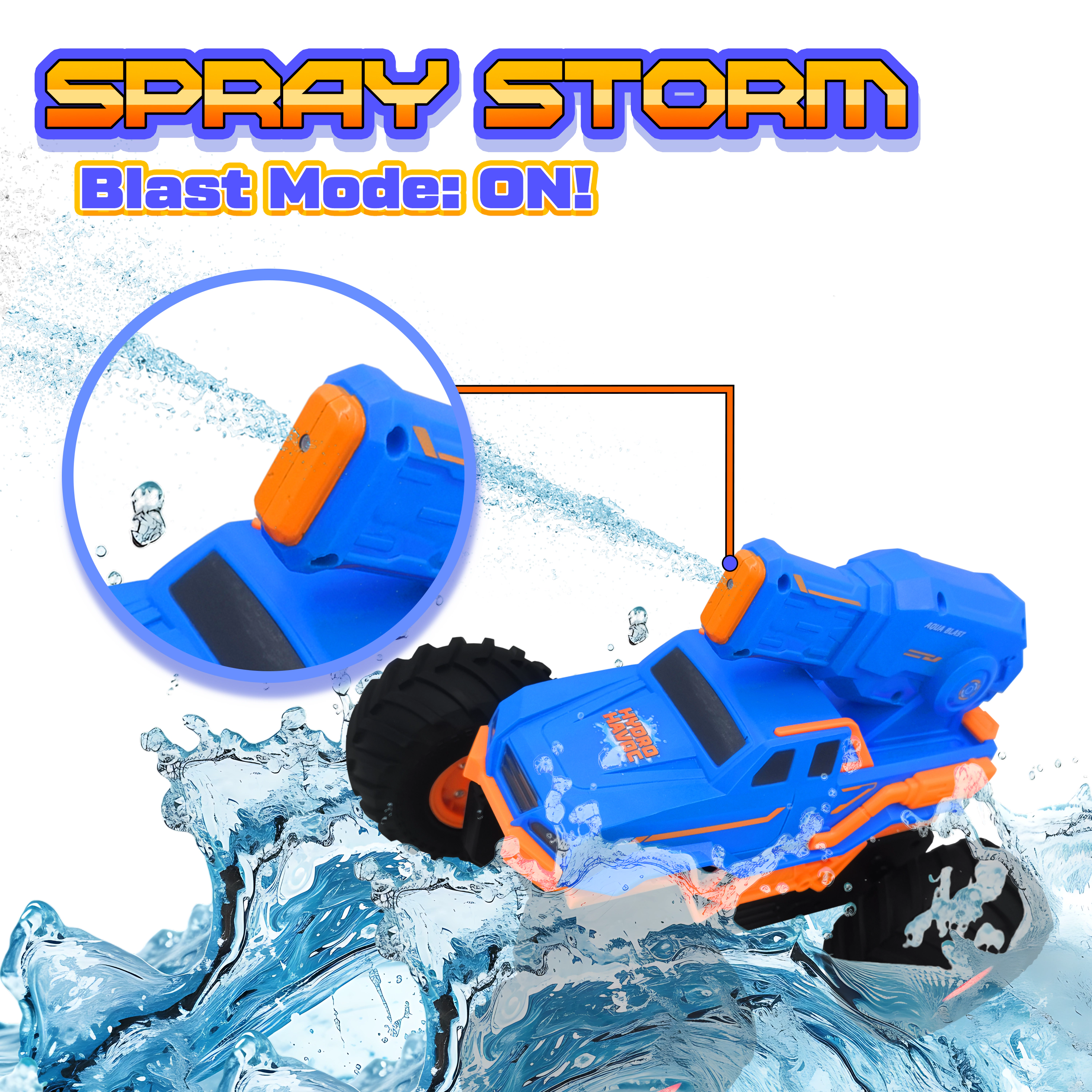 Force1 Hydro Havoc Amphibious RC Monster Truck – 2 Speed Modes, Off-Road & Water Capabilities for Kids