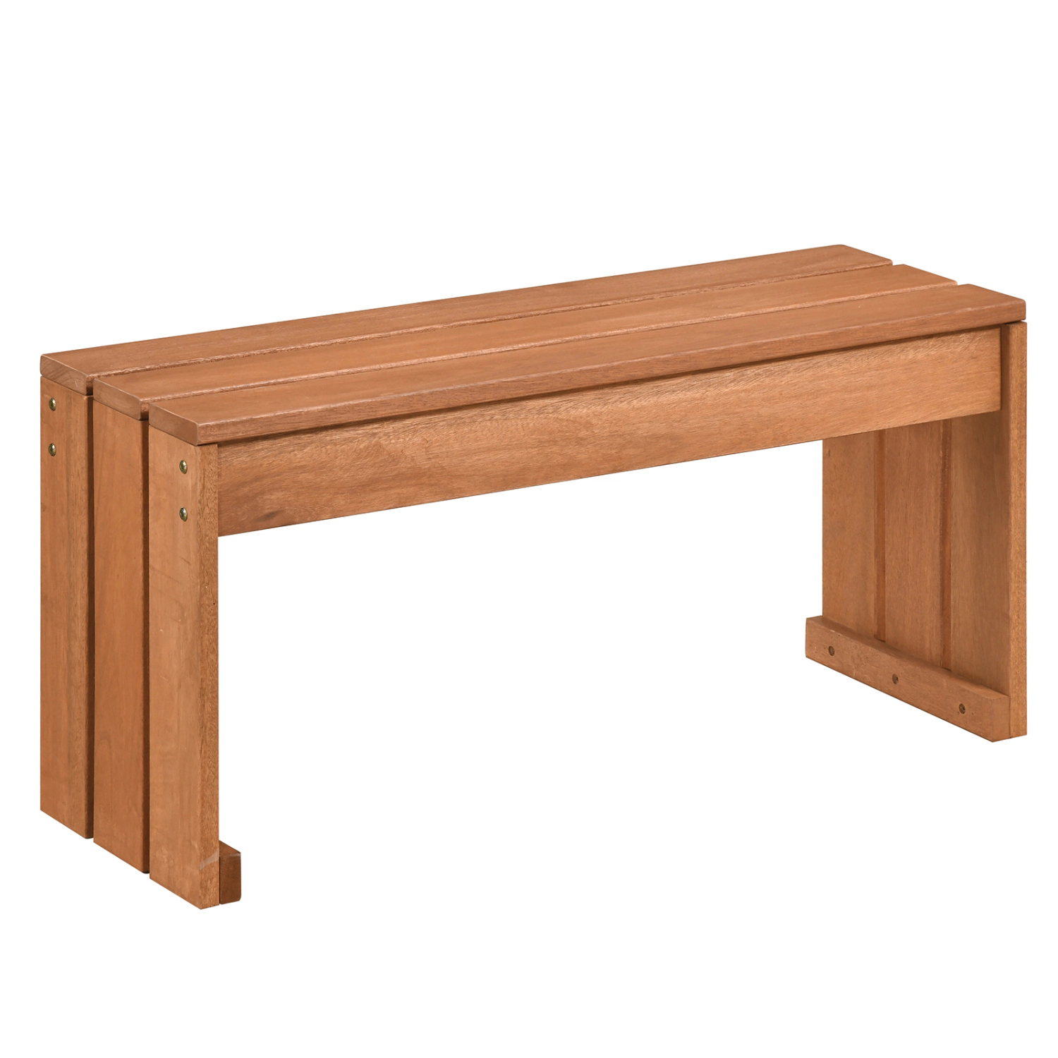 LJG 2-Person Outdoor Garden Bench with Solid Wooden Frame for Backyard