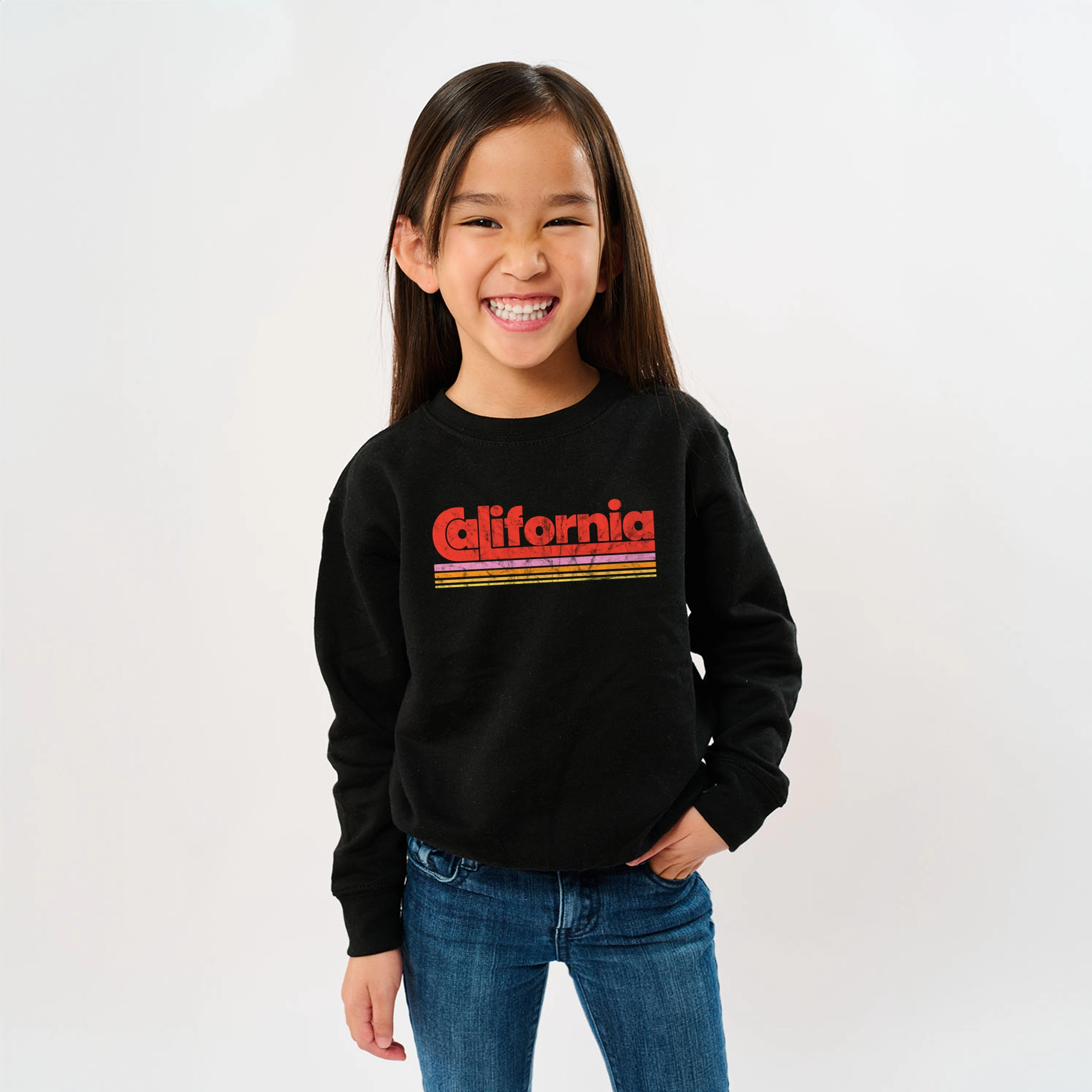The Juniper Shop - Youth Graphic Sweatshirt California Retro Stripes