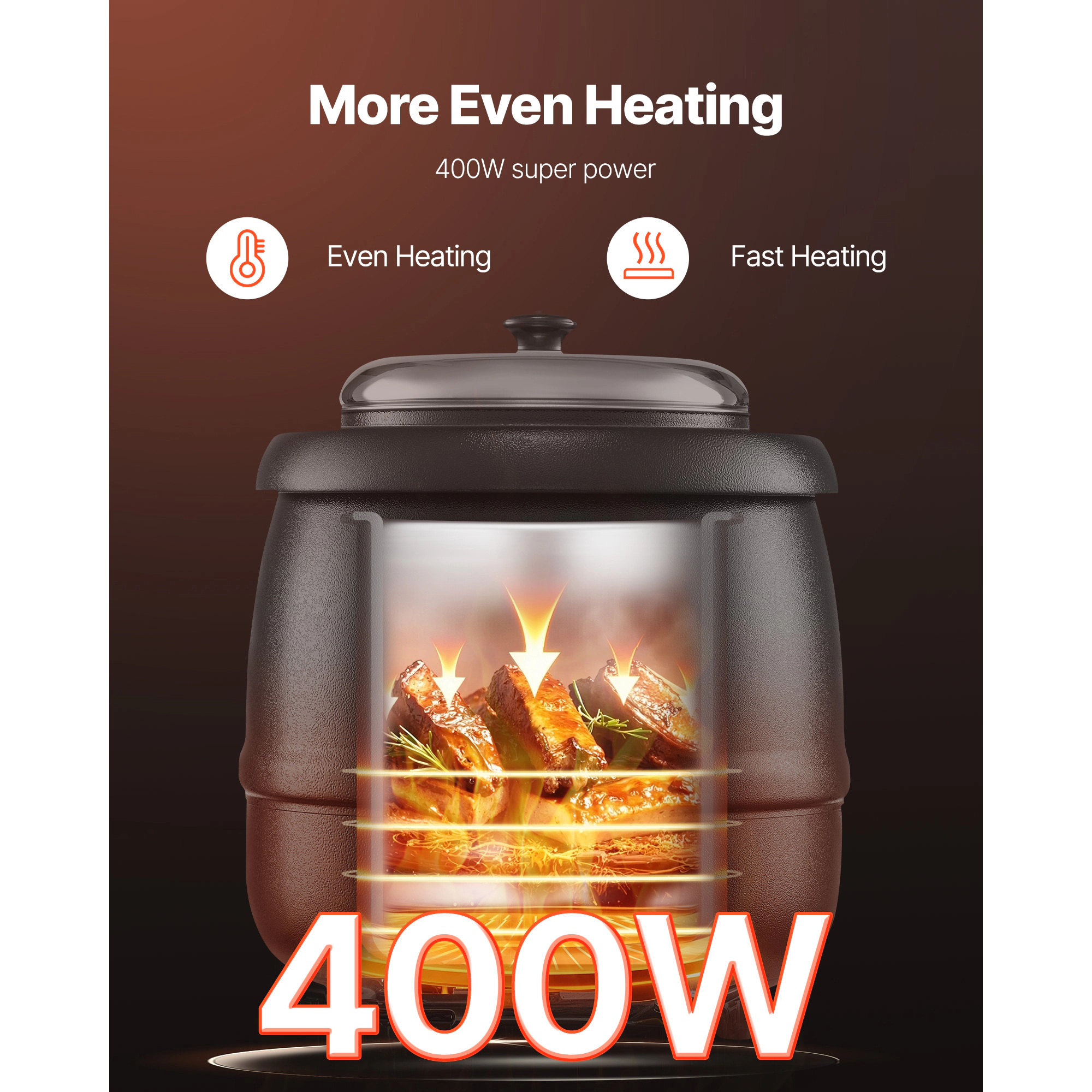 HONGGE Electric Soup Warmer Stainless Steel with Adjustable Commercial Station for Restaurant