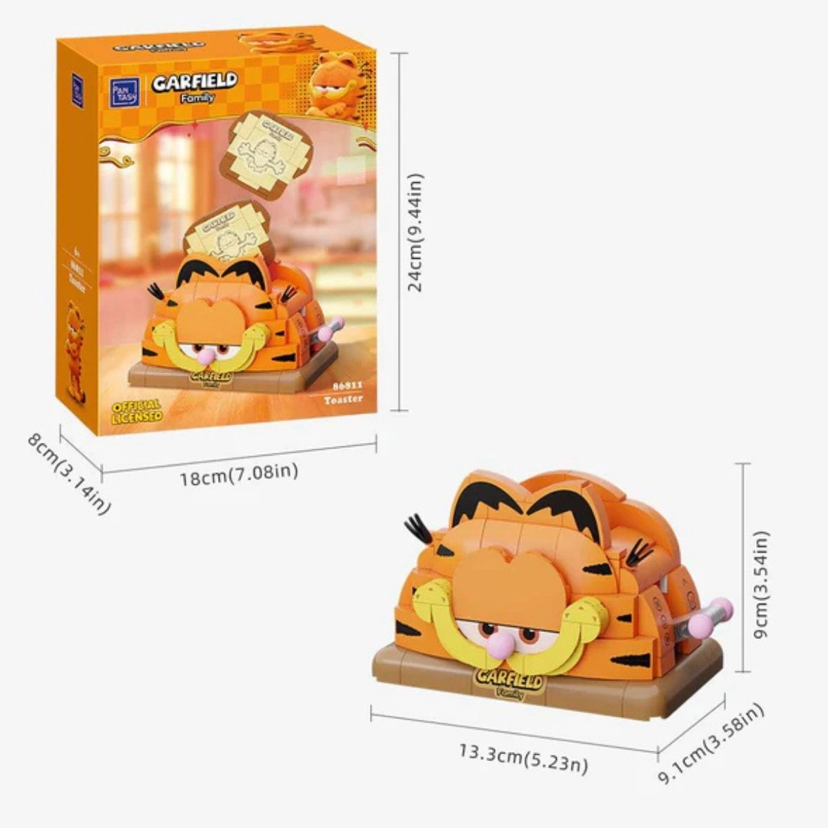 Pantasy The Garfield Movie Toaster Machine #86811 Building Block Set -282-Piece Fantastic Machine Series