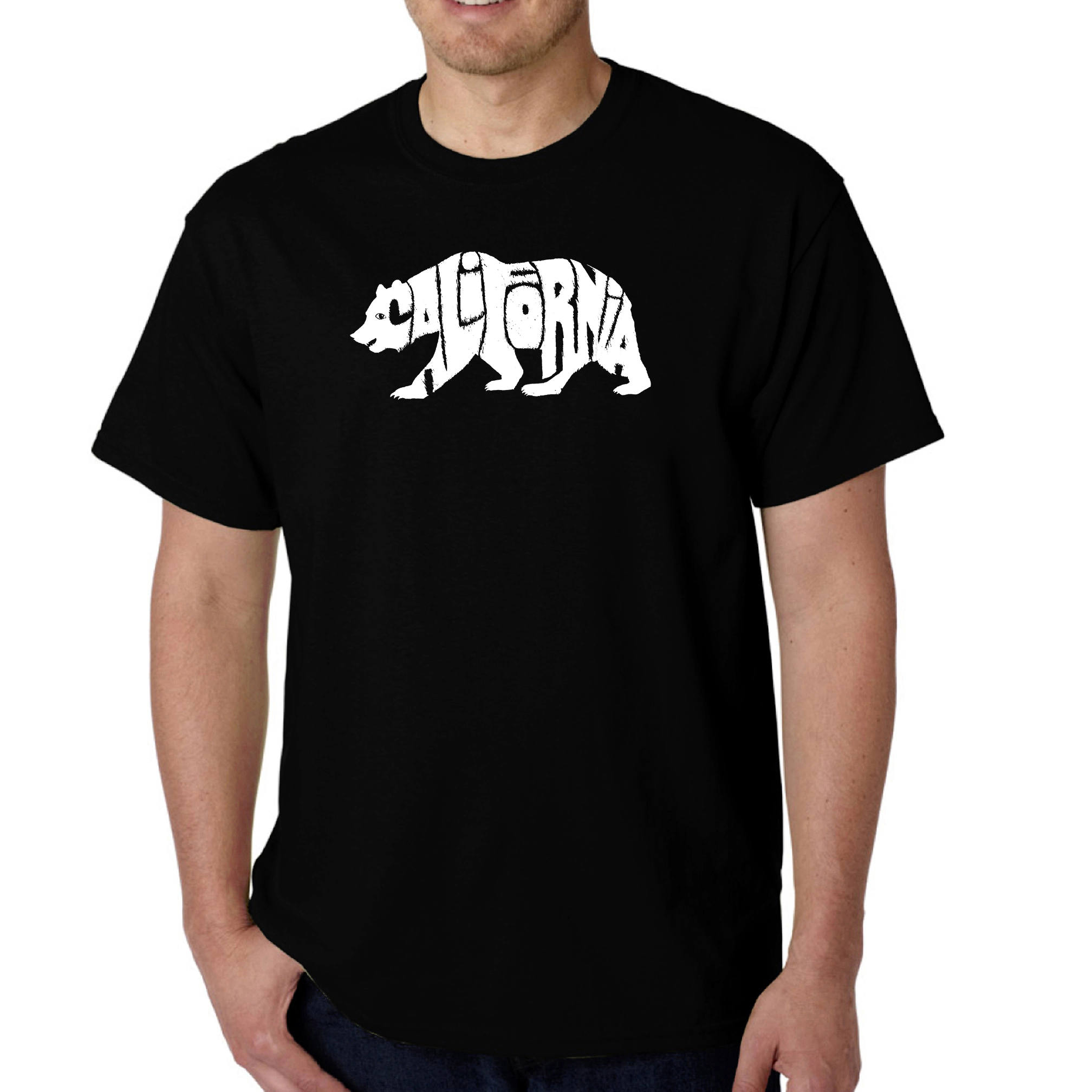 LA Pop Art Men’s Word T-Shirt - California Bear
