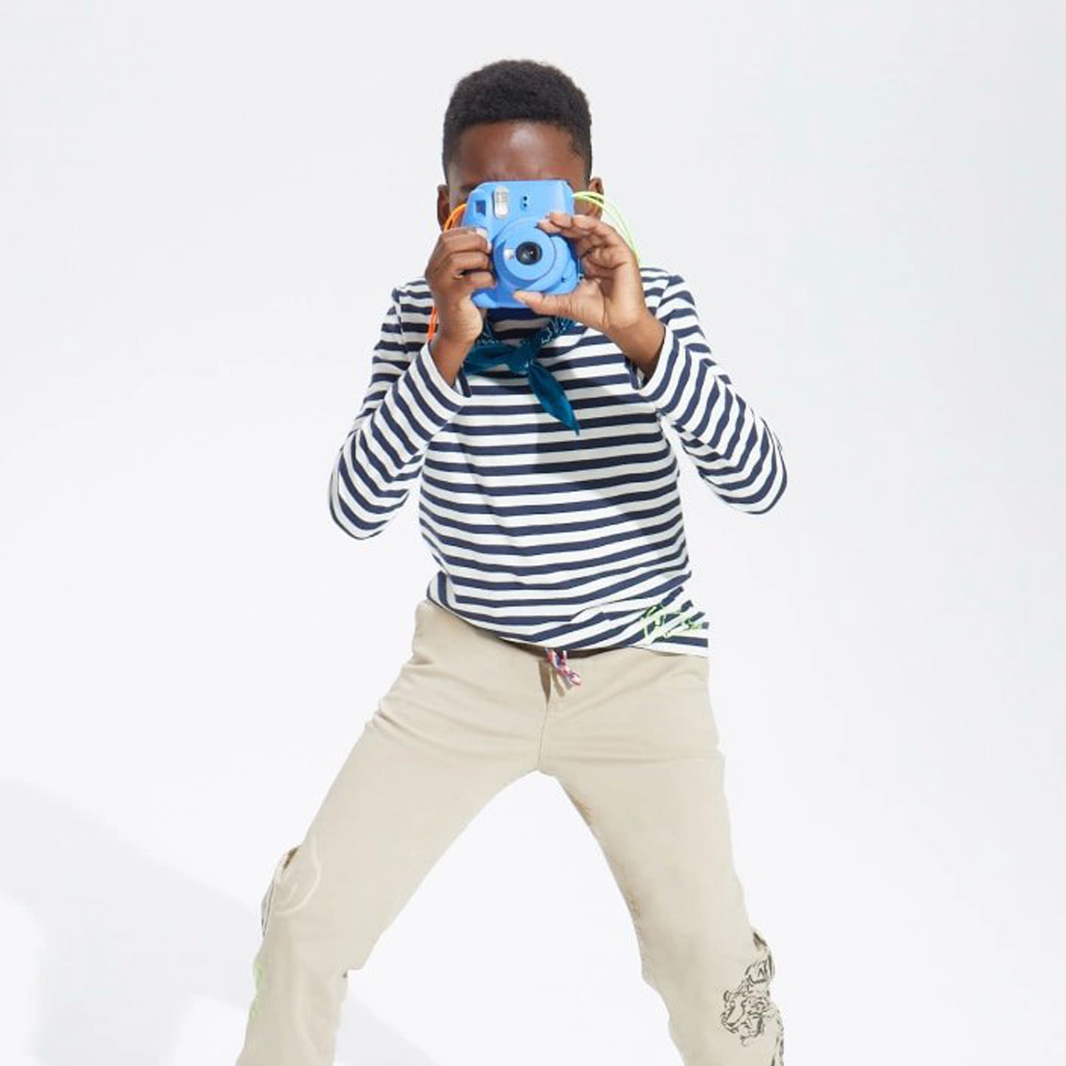 Rockets of Awesome Stripe Textured Stamp Tee for Boys