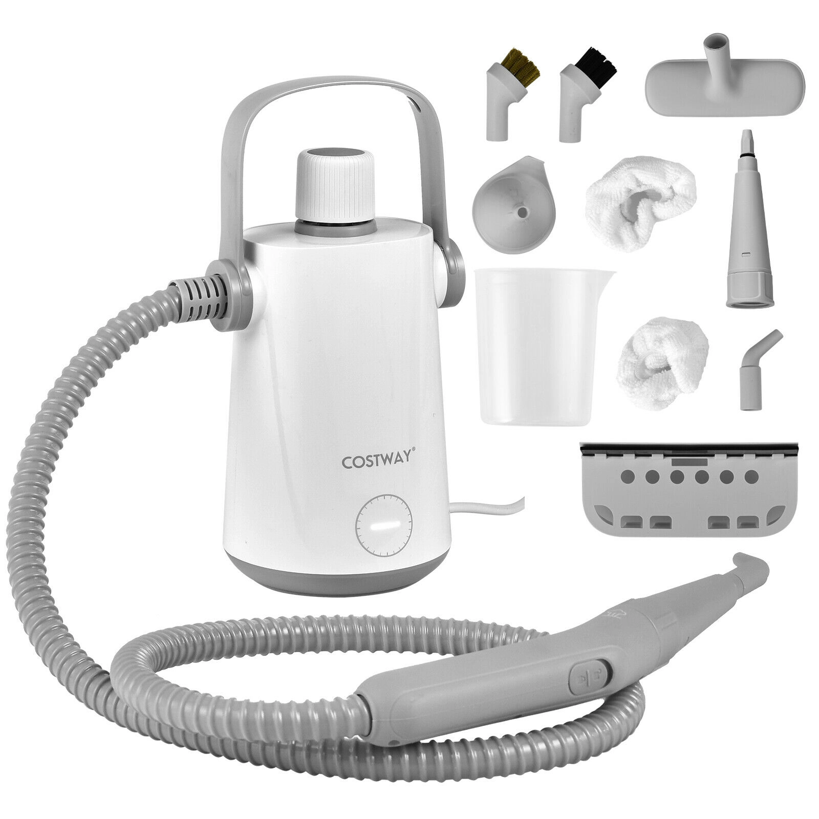 LJG 1000W Multifunction Portable Hand-Held Steam Cleaner with 10 Accessories