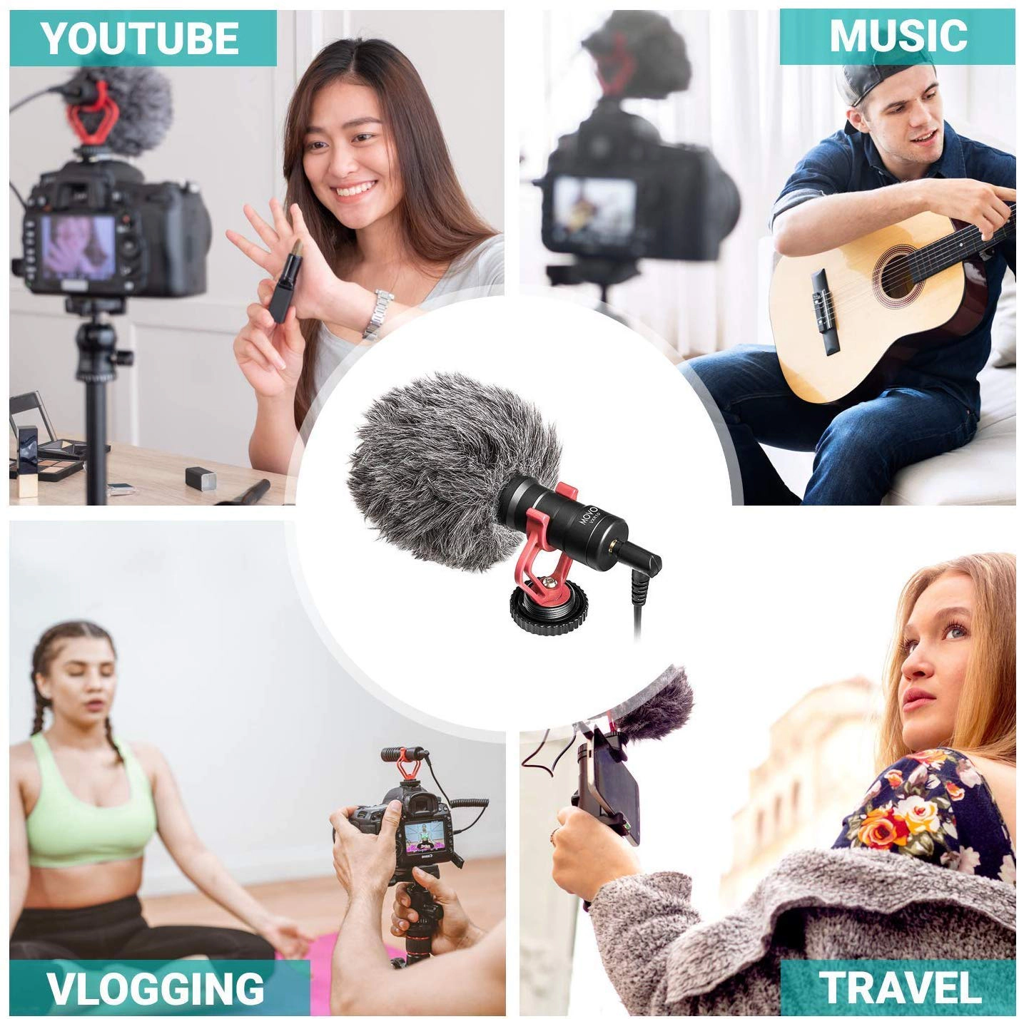 Movo VXR10 Universal Video Microphone with Lightning Adapter