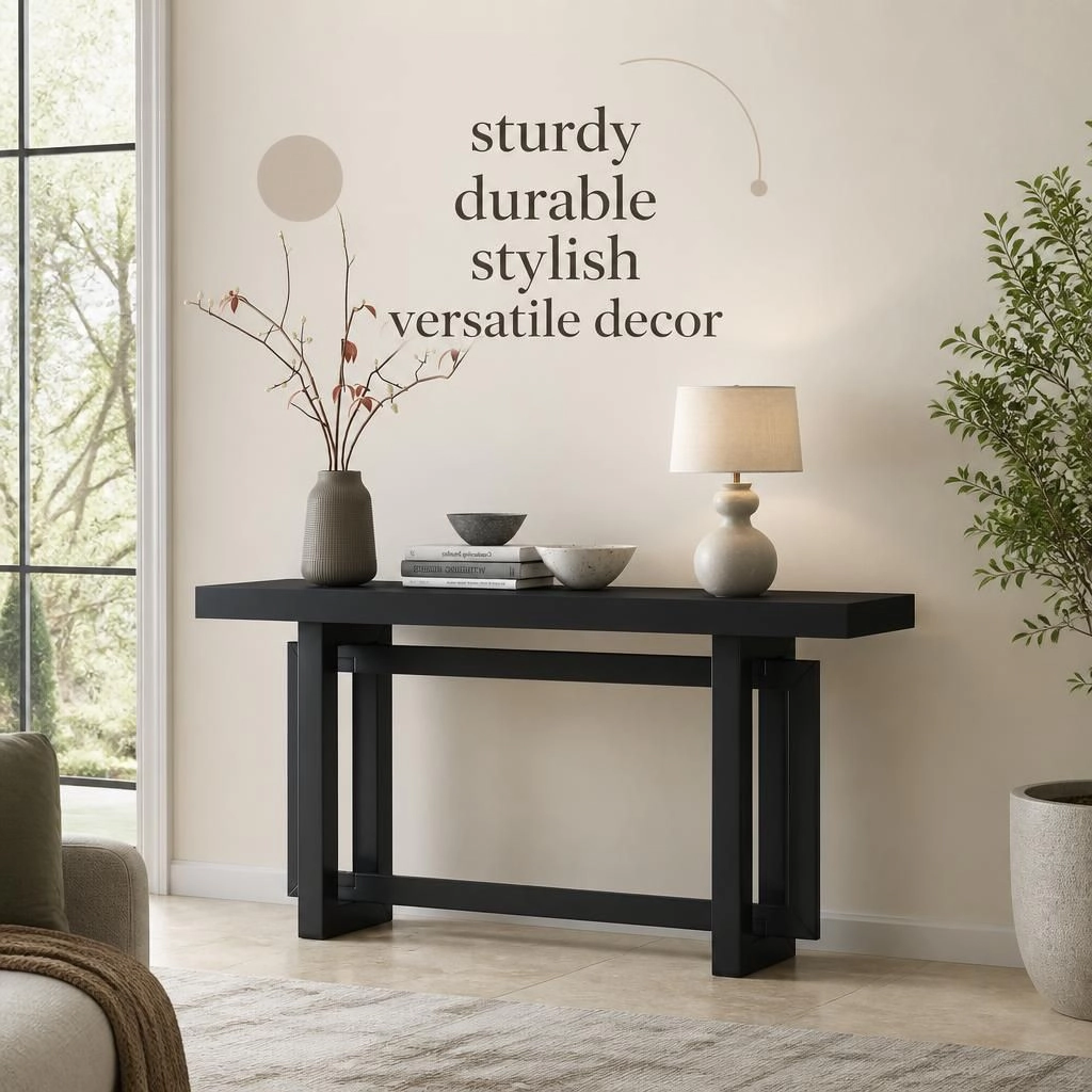 GOODSILO Long Narrow Rectangular Console Table
