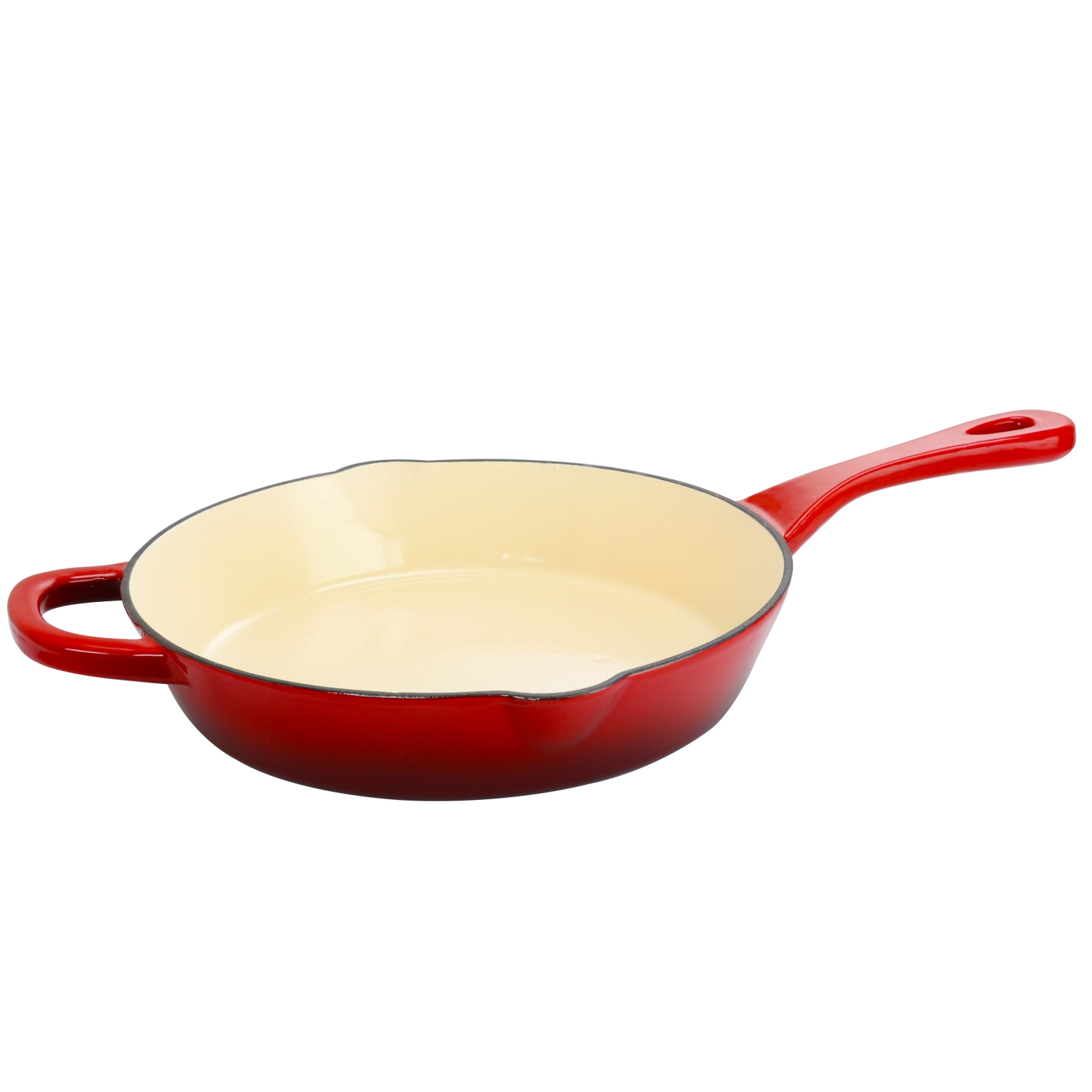Crock Pot Artisan 10 in. Round Enameled Cast Iron Skillet Teal Ombre