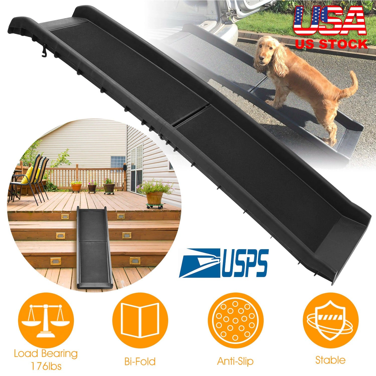 GBruno Foldable Non-Slip Pet Ramp For Cars