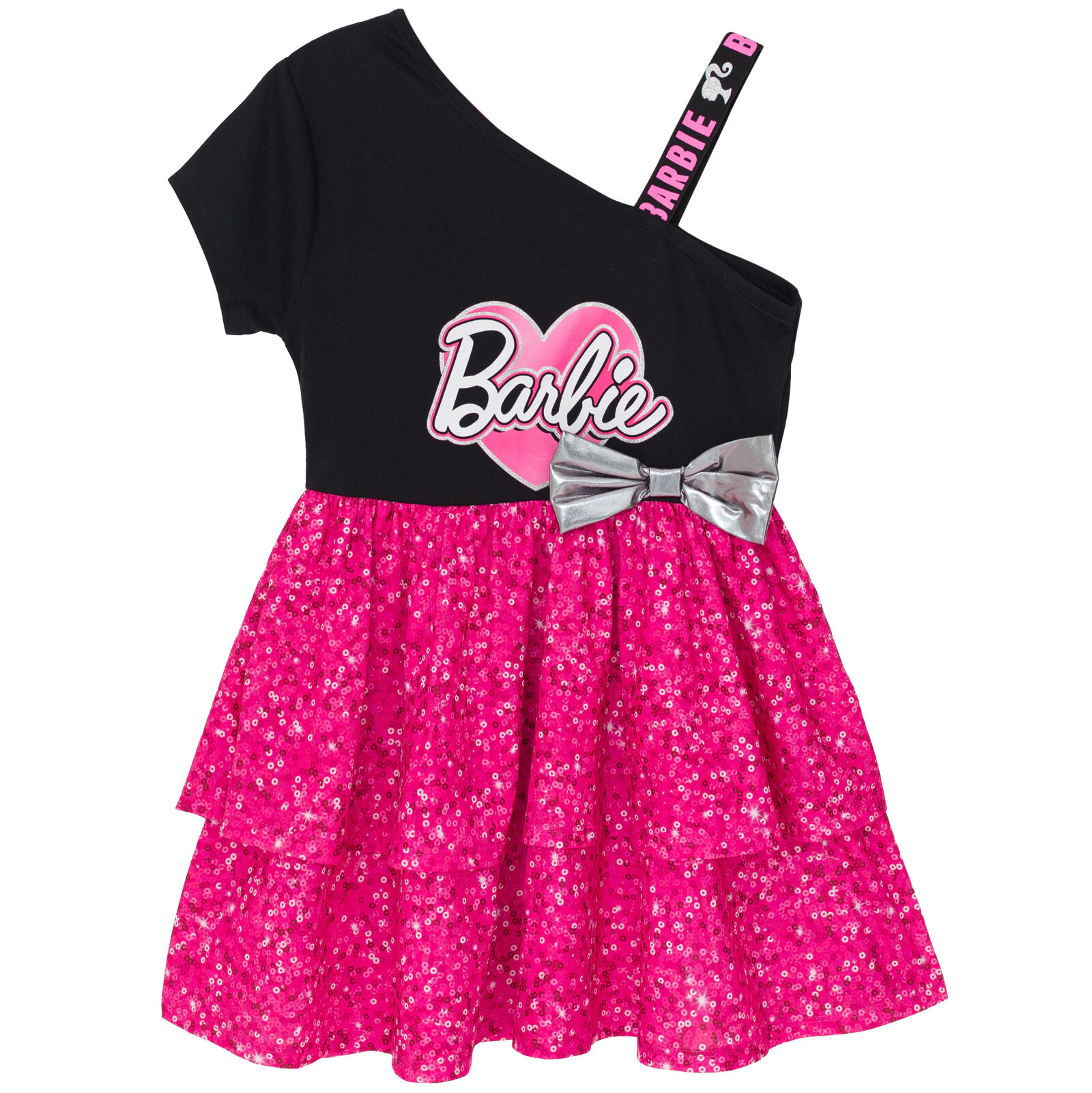 Barbie Girls' Glitter Flare Dress