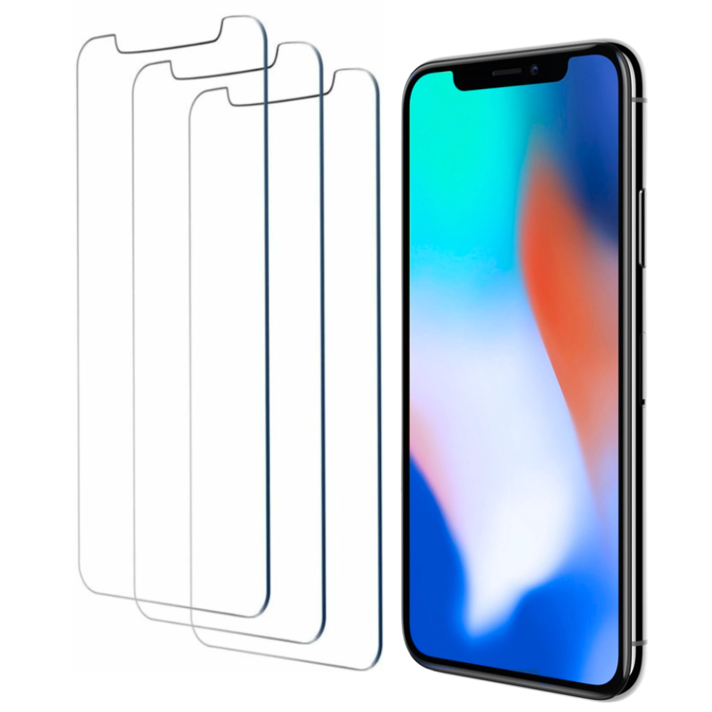 Qixxronics 3pack Screen Protector for iPhone XS Max (6.5-inch) Tempered Glass, Anti-Scratch, Shatterproof, 3 Pack