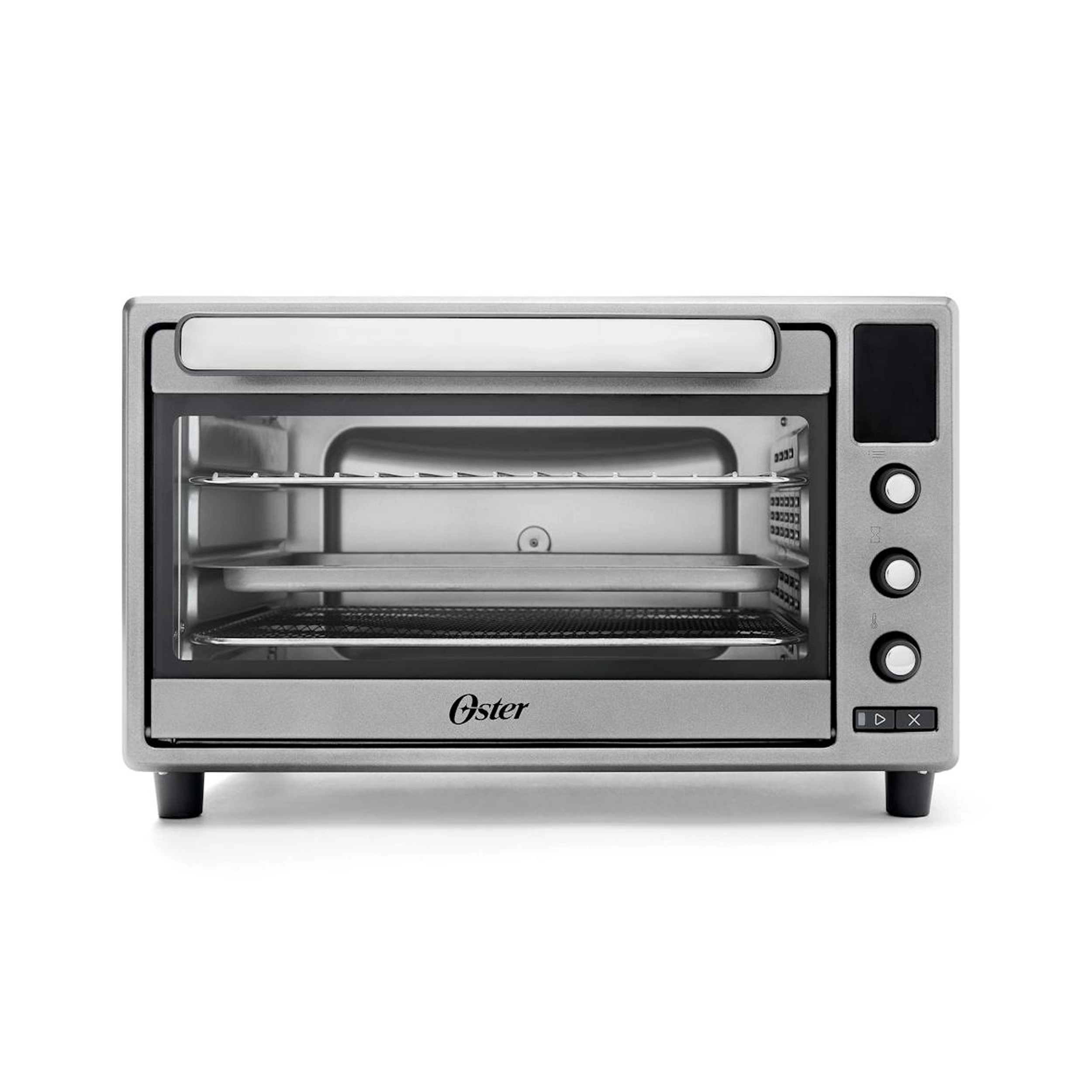 Oster 10 Function Digital Display Air Fryer Oven, Toaster Oven, Countertop Oven in Silver