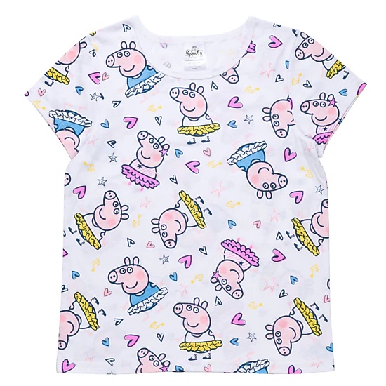 Peppa Pig Girls' 3-Pack Short Sleeve T-Shirts
