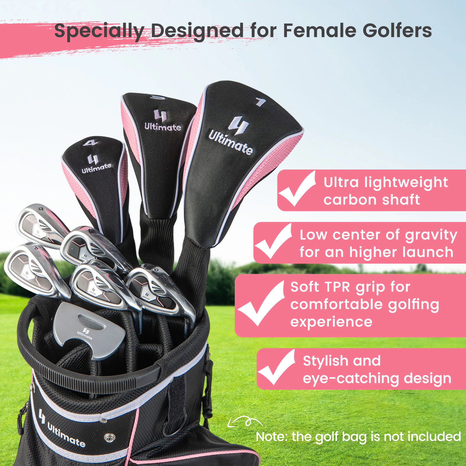 LJG Women's 9 Pieces Complete Golf Club Set