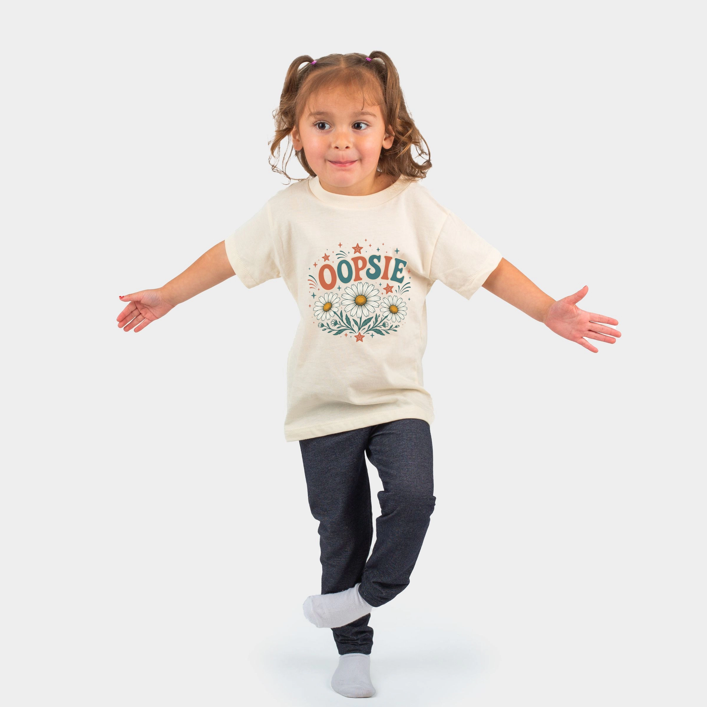 The Juniper Shop - Toddler Short Sleeve Graphic T-Shirt Oopsie Daisy Stars