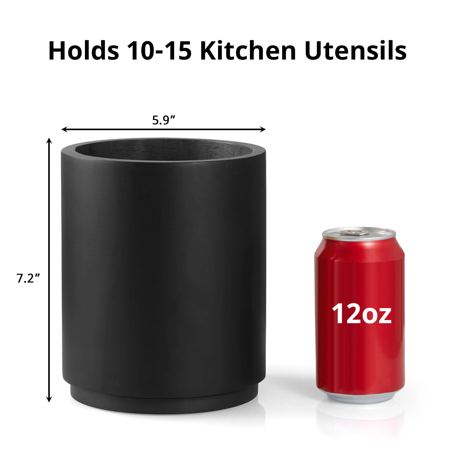 WZK 360° Rotating Solid Pine Wood Kitchen Utensil Holder