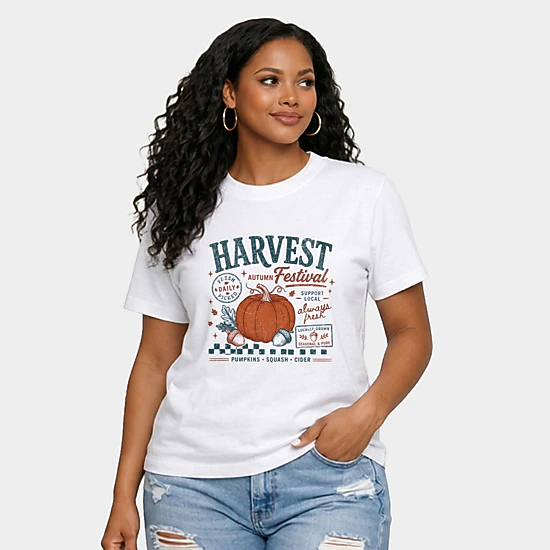 Simply Sage Market - Women's Relaxed Boxy Tee - Autumn Harvest Festival