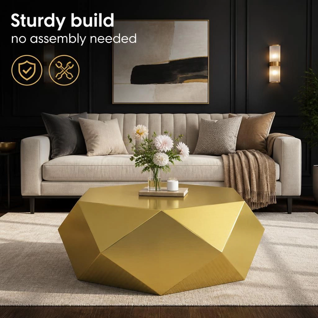 GOODSILO Modern Low Profile Rectangular Center Table