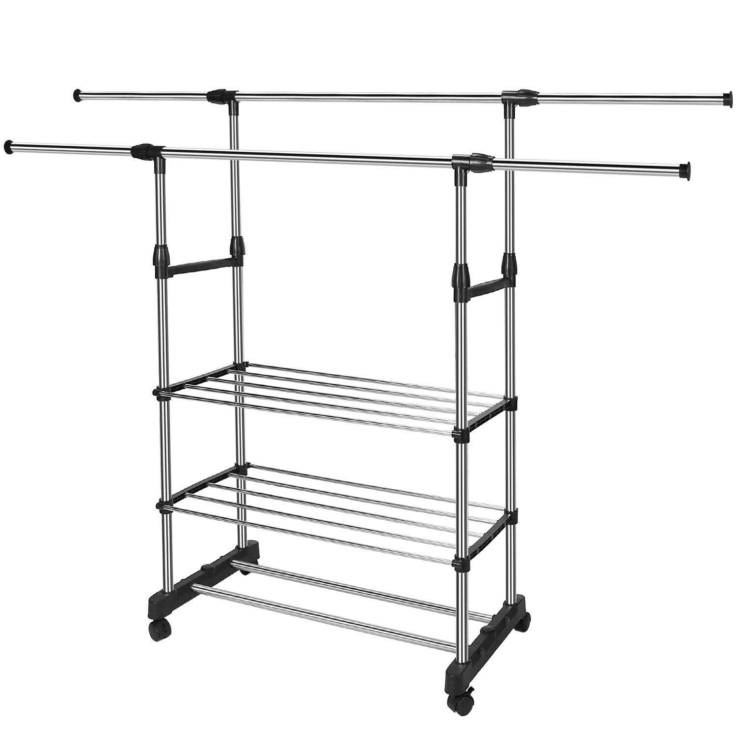 GBruno Extendable Rolling Garment Rack With Wheels