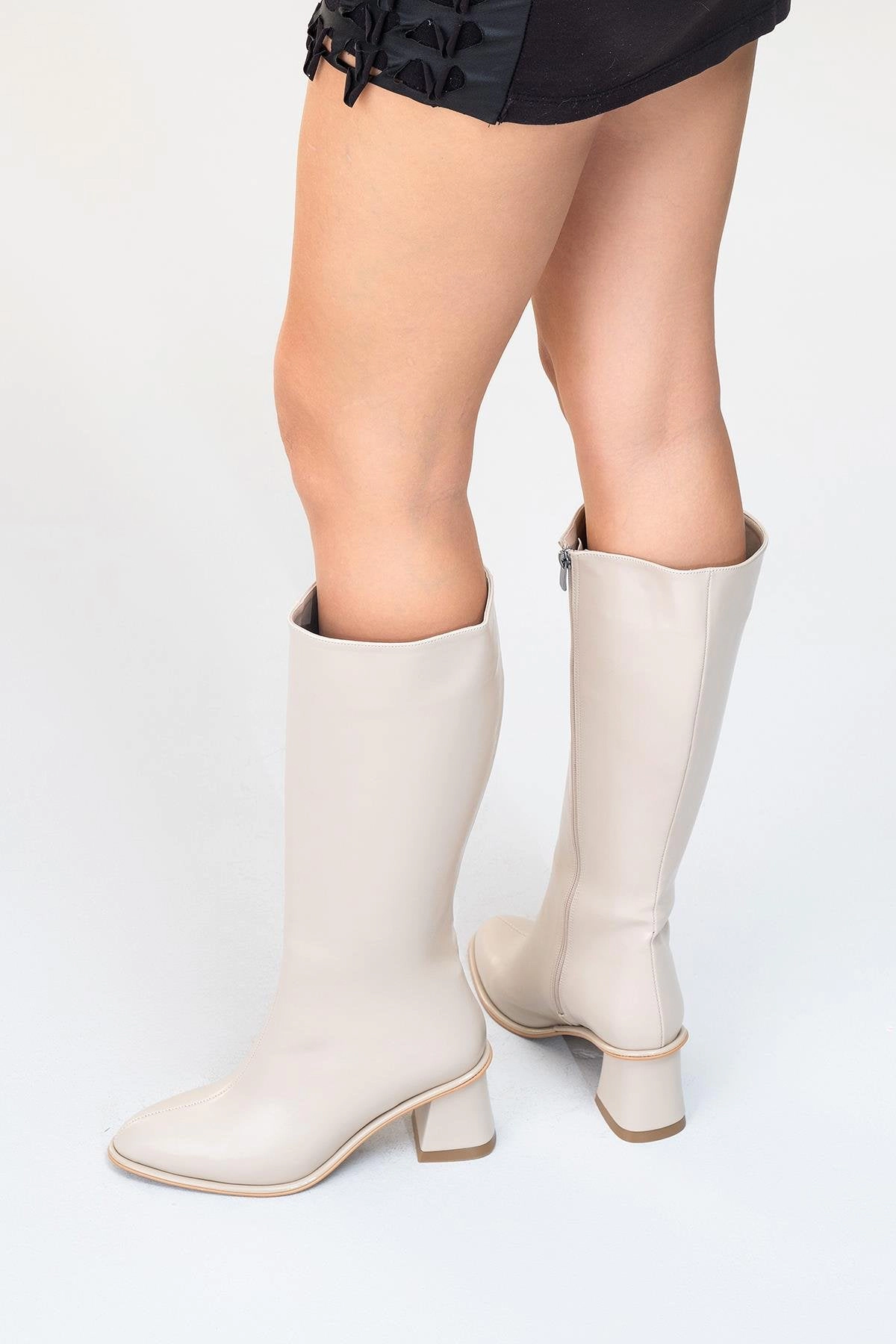 Prologue Shoes Womens Paradis Block Heel Knee High Boot