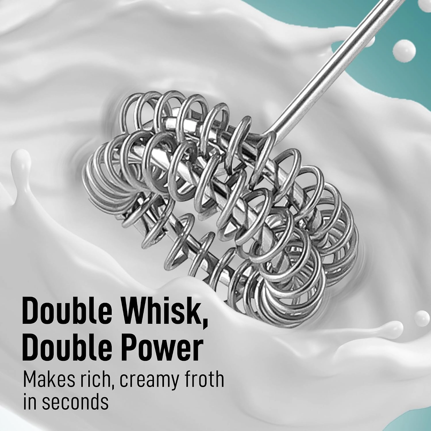 Zulay Kitchen 3-in-1 Froth N Go Milk Frother Rechargeable - Comes with 3 Whisk Attachments