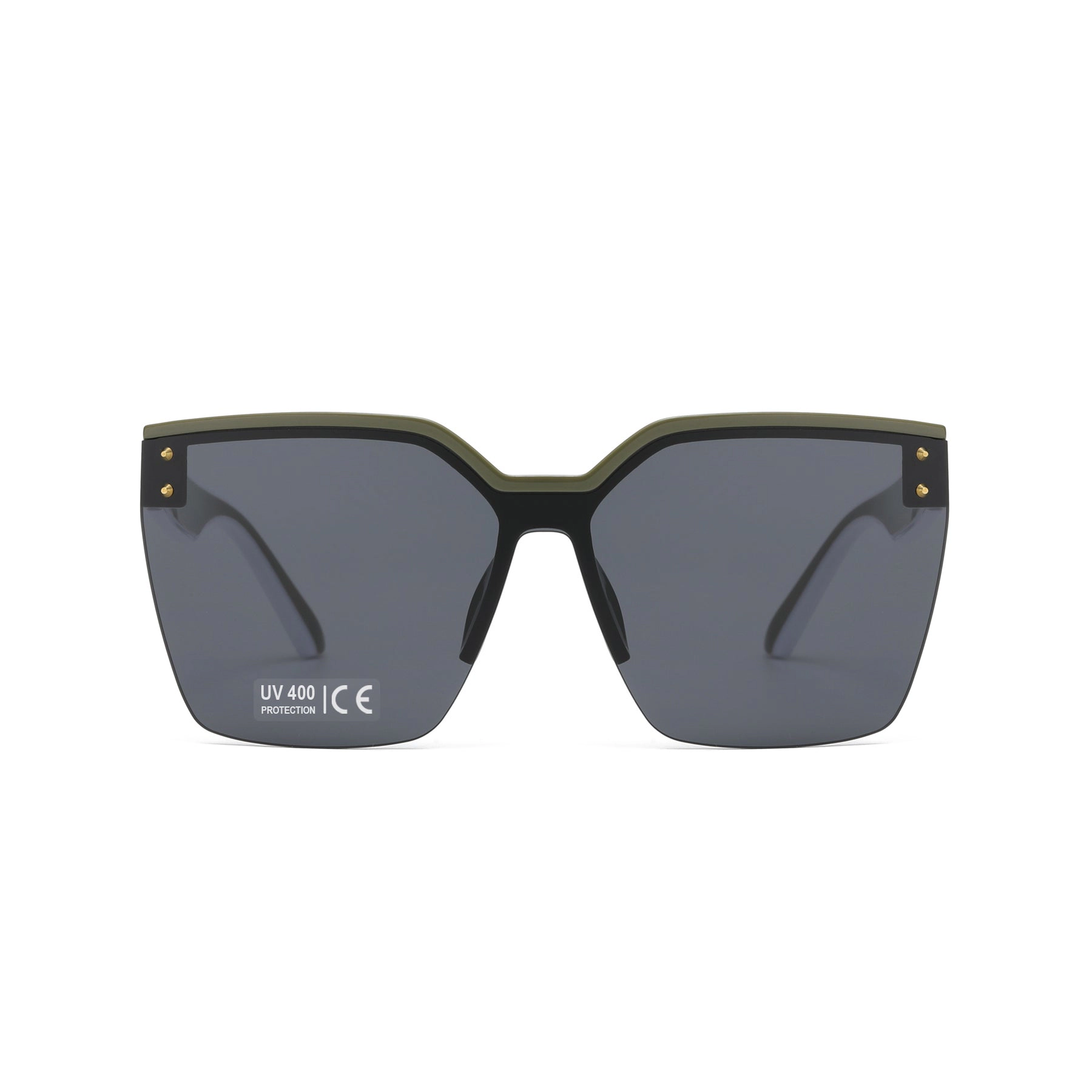 AGP PARIS Women's Classic Square Acetate Gradient Lens UV400 Sunglasses