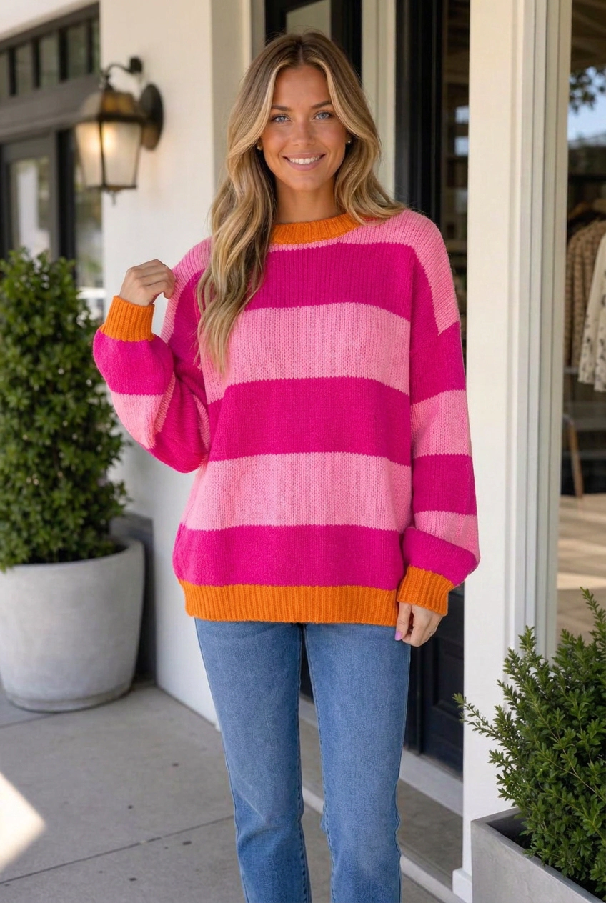 Threaded Pear Women's Elsia Drop Shoulder Relaxed Sweater