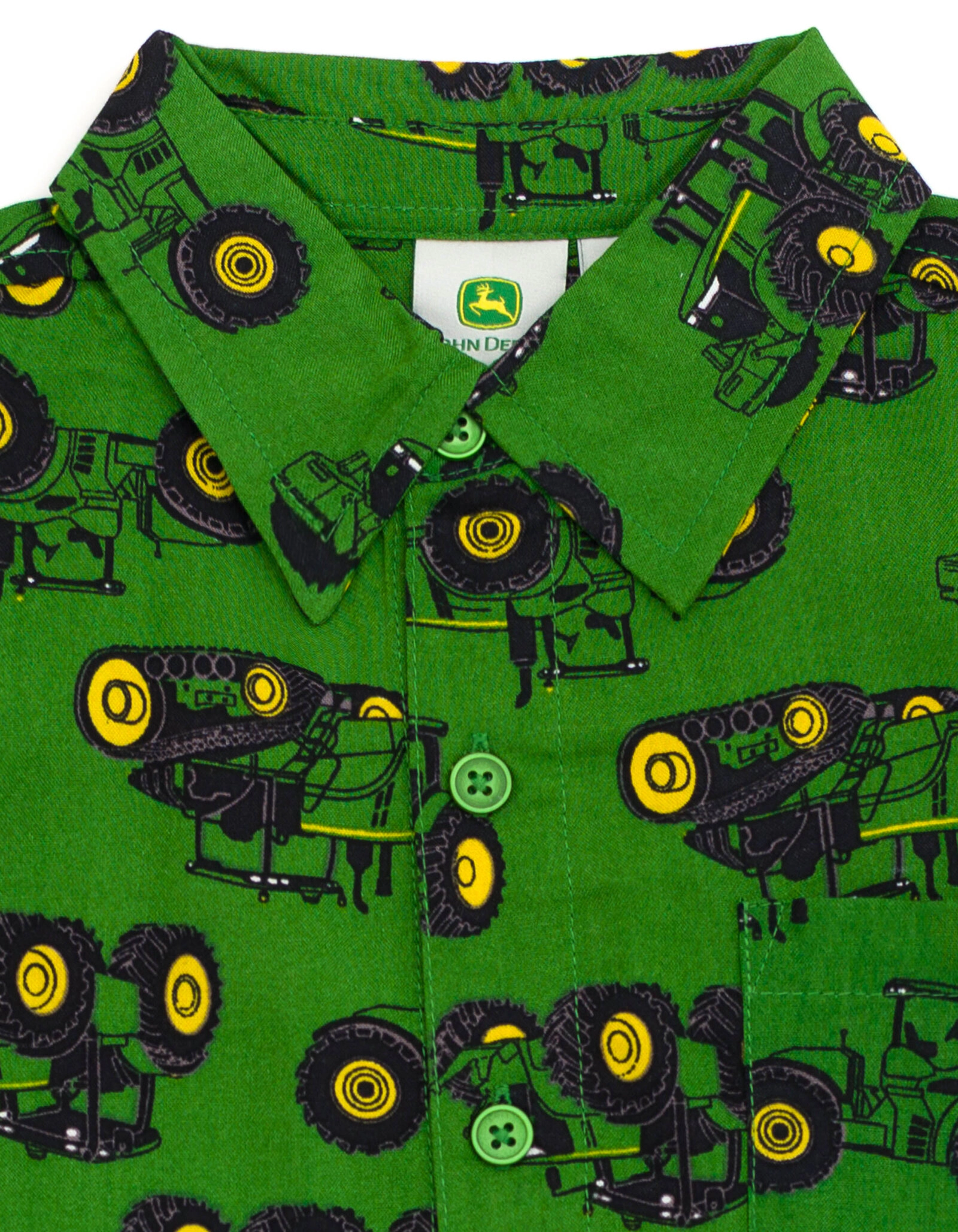 John Deere Boys' Short Sleeve Button-Down Shirt