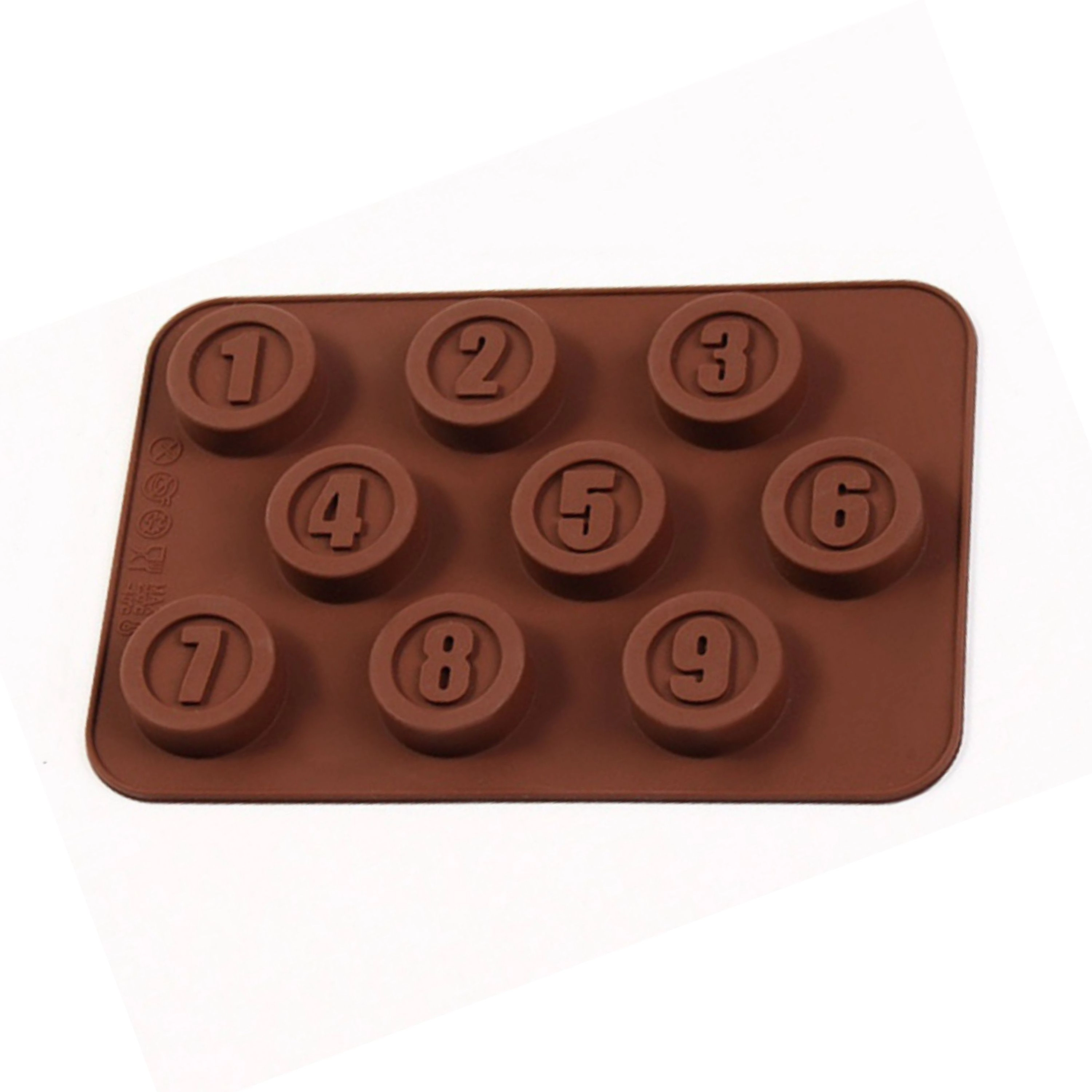 Kitcheniva 5.6 x 3.8 Inch Silicone Chocolate Number Mold
