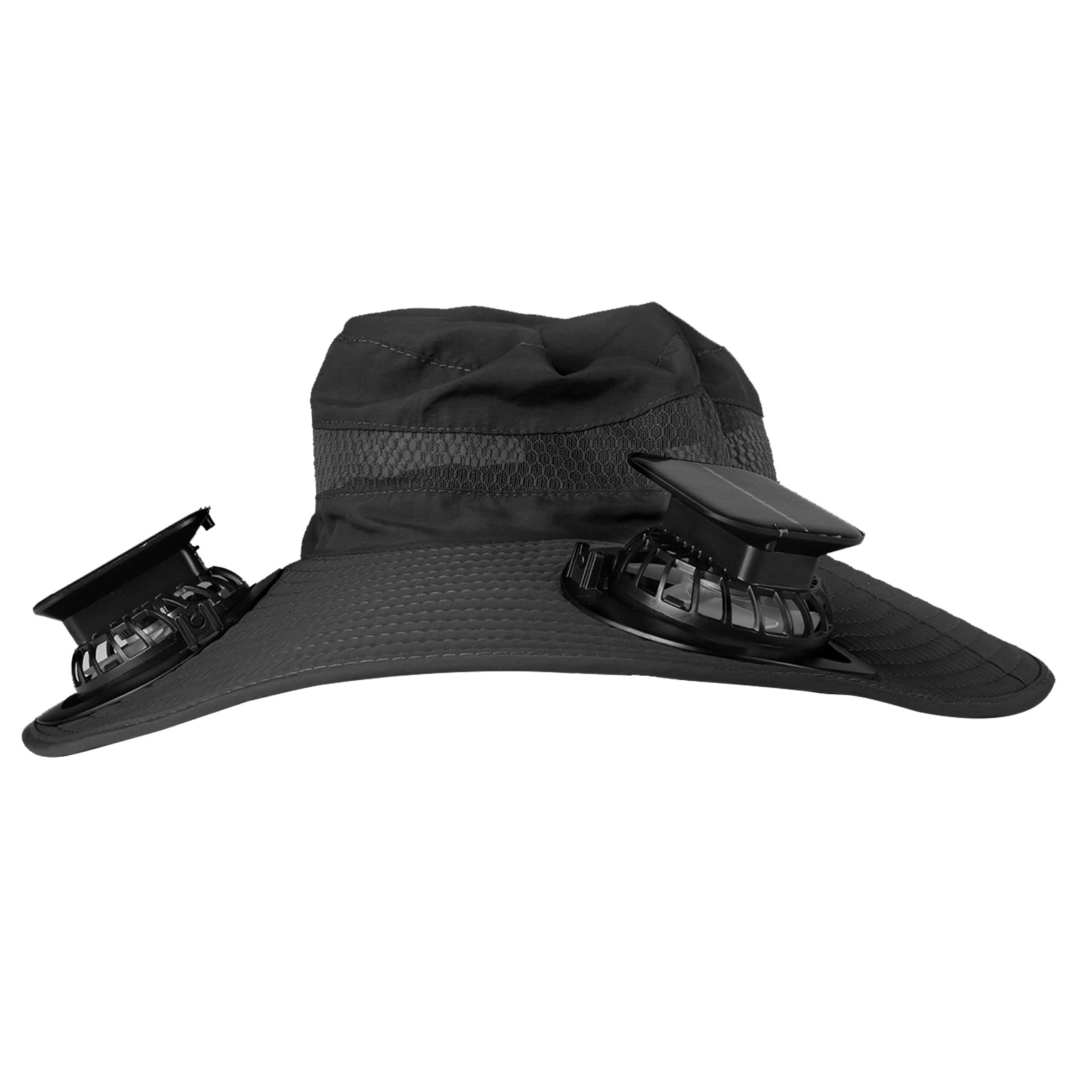 GBruno Solar-Powered Wide Brim Sun Hat With Fans