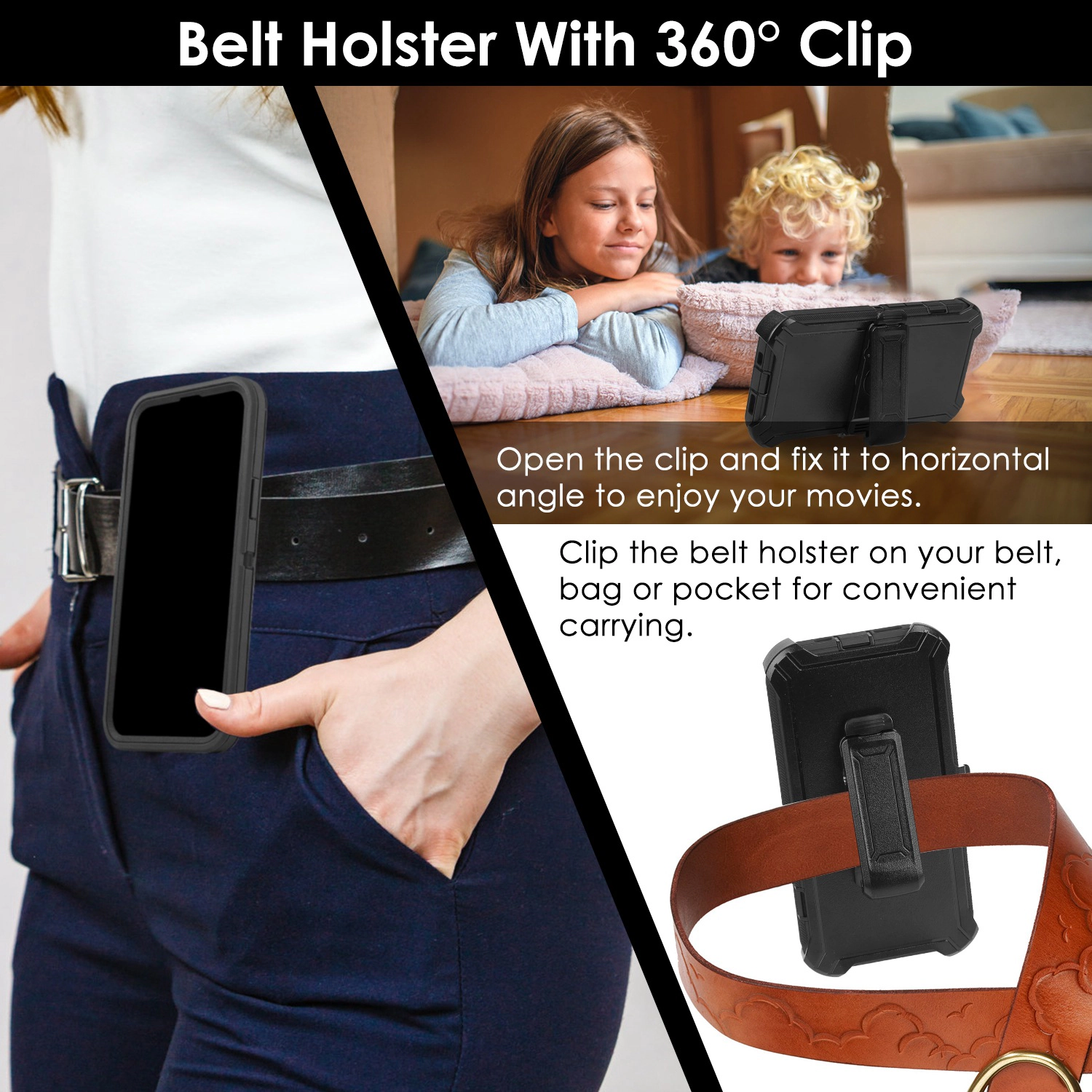 GBruno Shockproof Phone Case With Belt Clip