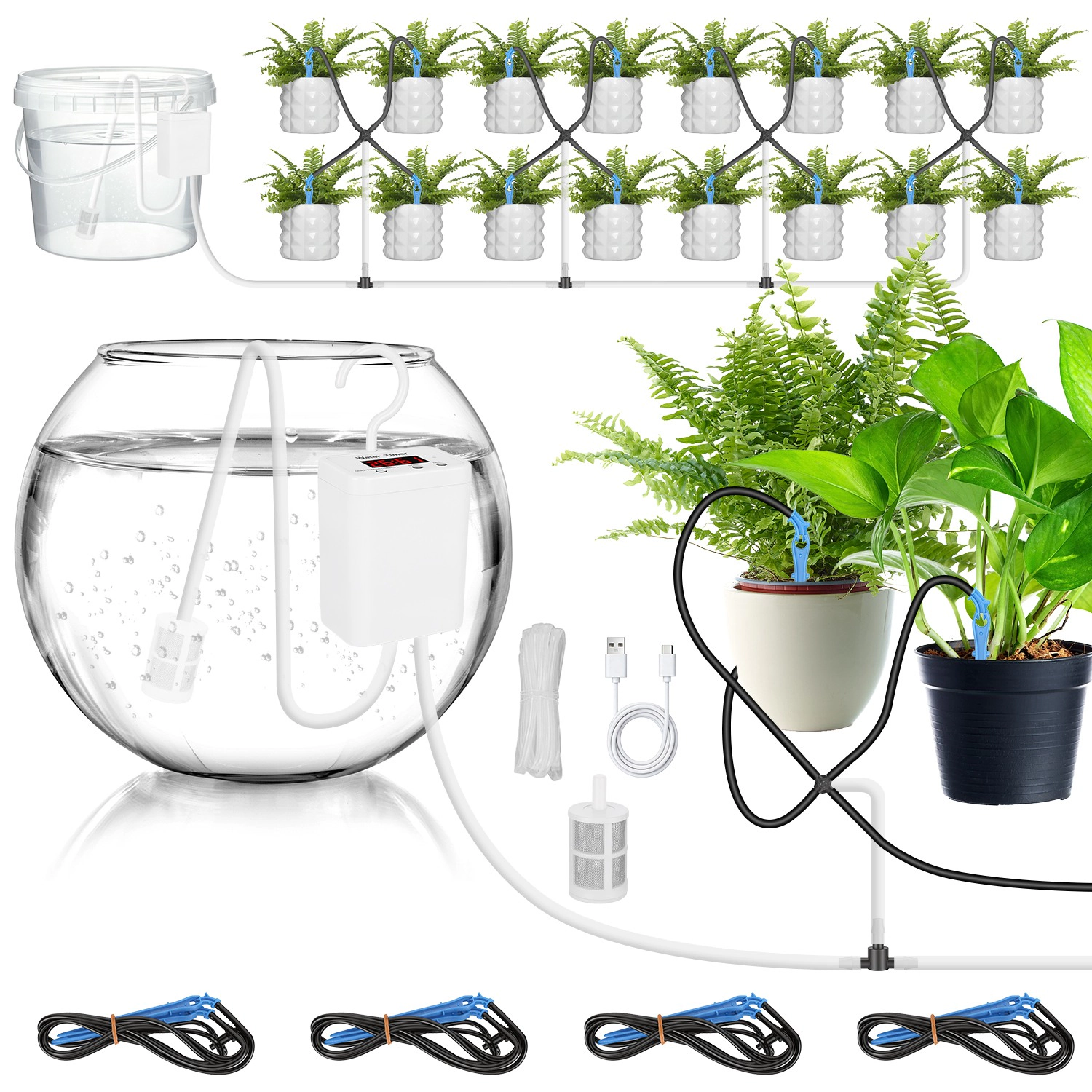 GBruno Automatic Plant Watering System With LCD Display