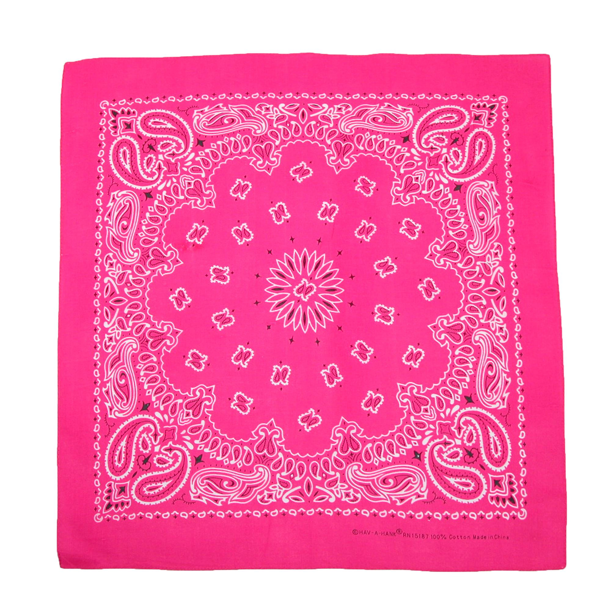 CTM Cotton Neon Paisley Bandanas