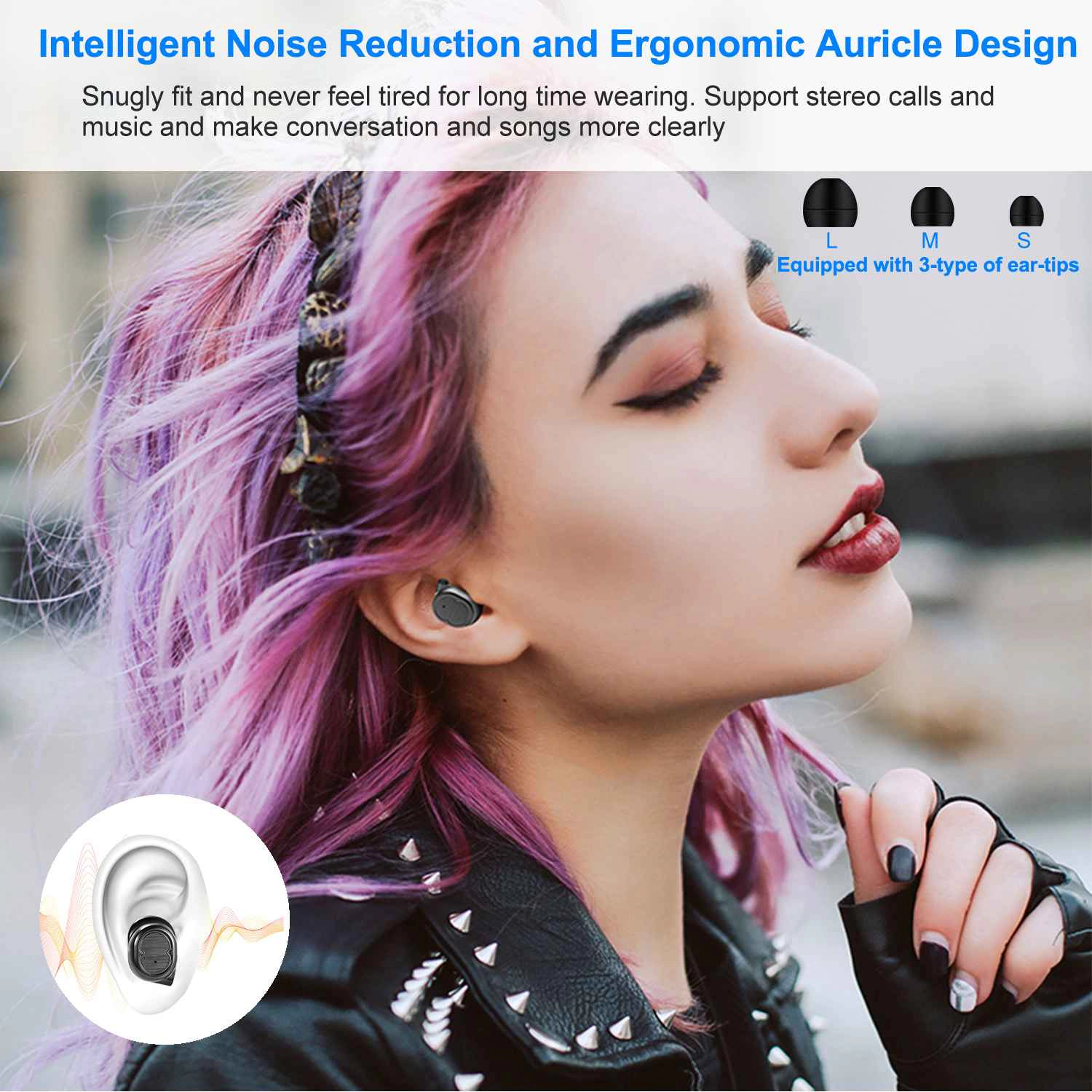 GBruno Wireless 5.0 Earbuds With Charging Dock