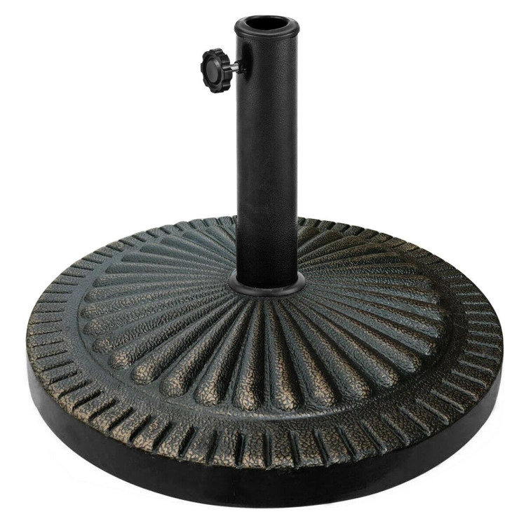 Hivvago 31.5 Lbs Market Heavy-Duty Outdoor Stand Bronze Umbrella Base