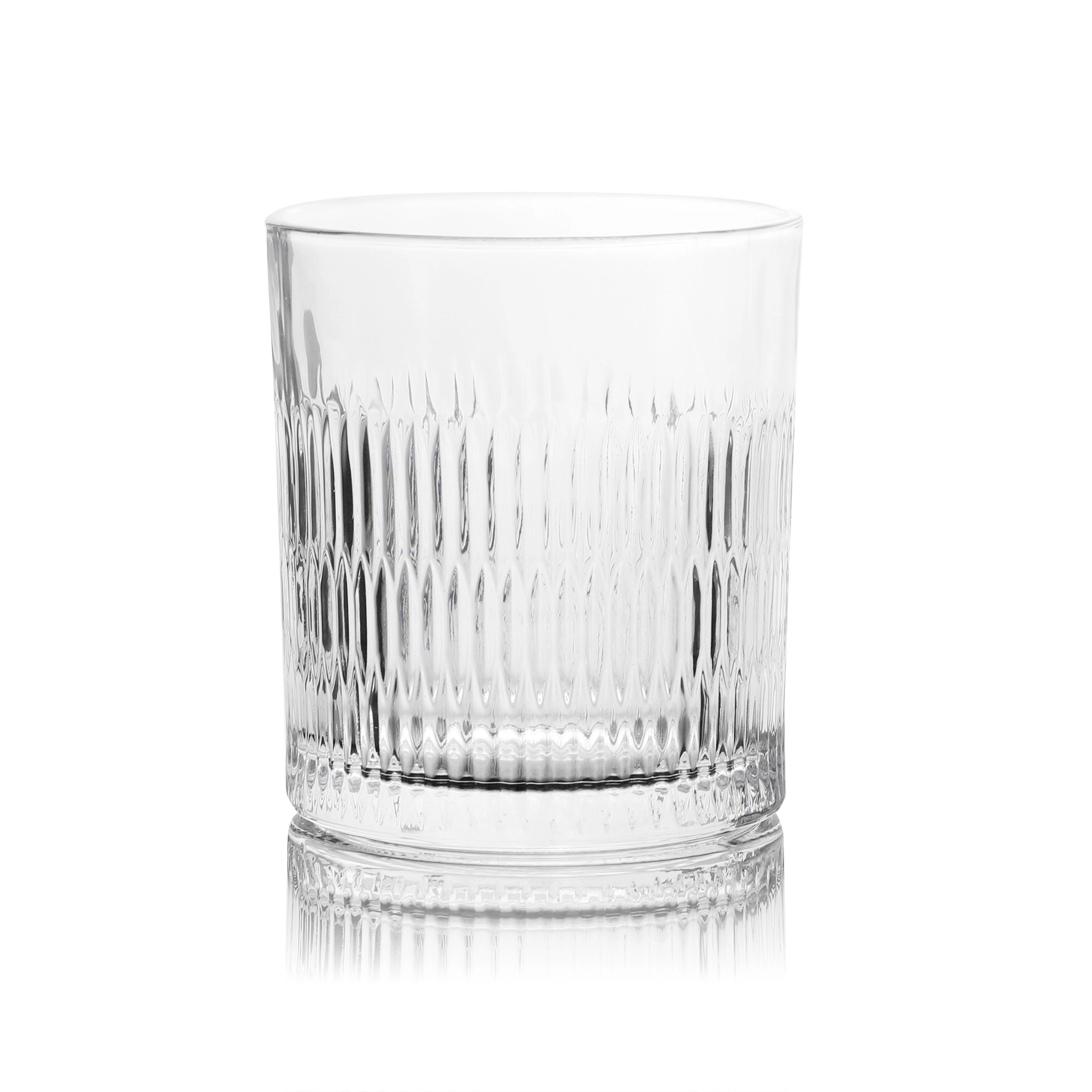 Gibson Elite Veronika 4 Piece 11 Ounce Double Old Fashioned Clear Glass Set