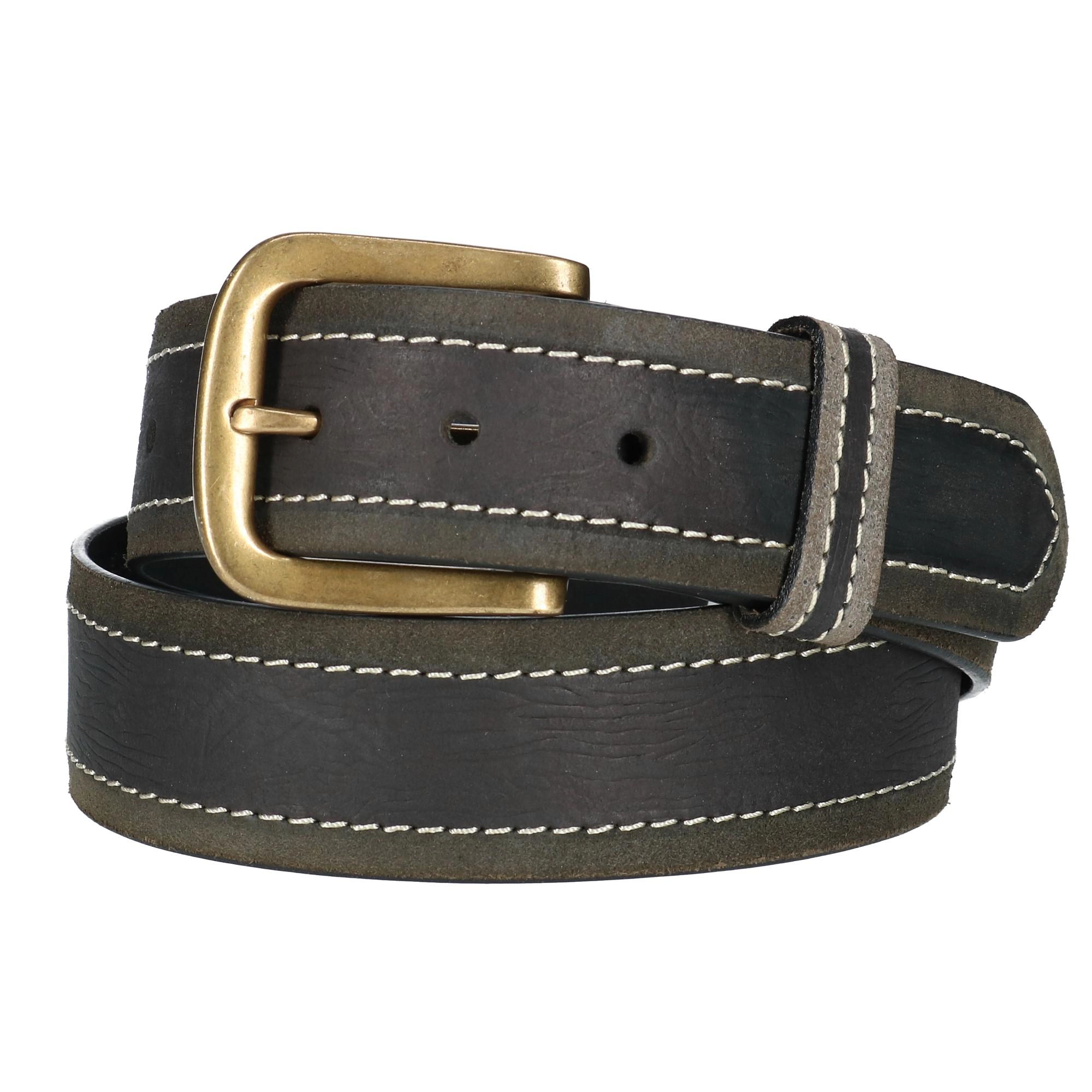 Paul & Taylor Mens Big Tall  Two Tone Bridle Belt with Removable Buckle
