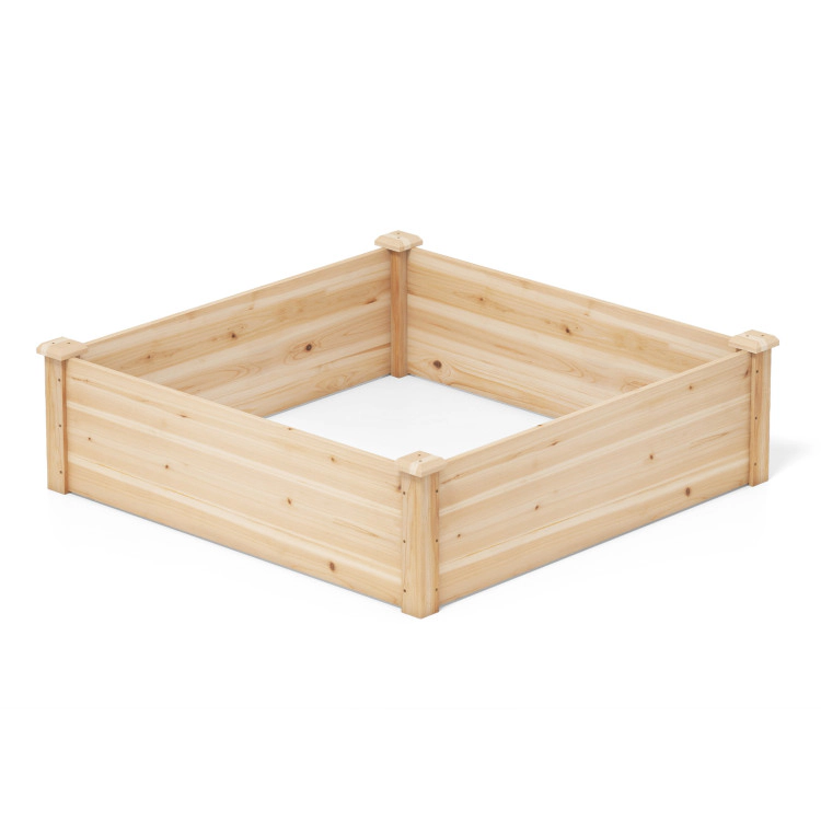 Hivvago 40" x 40" Outdoor Wood Raised Garden Bed