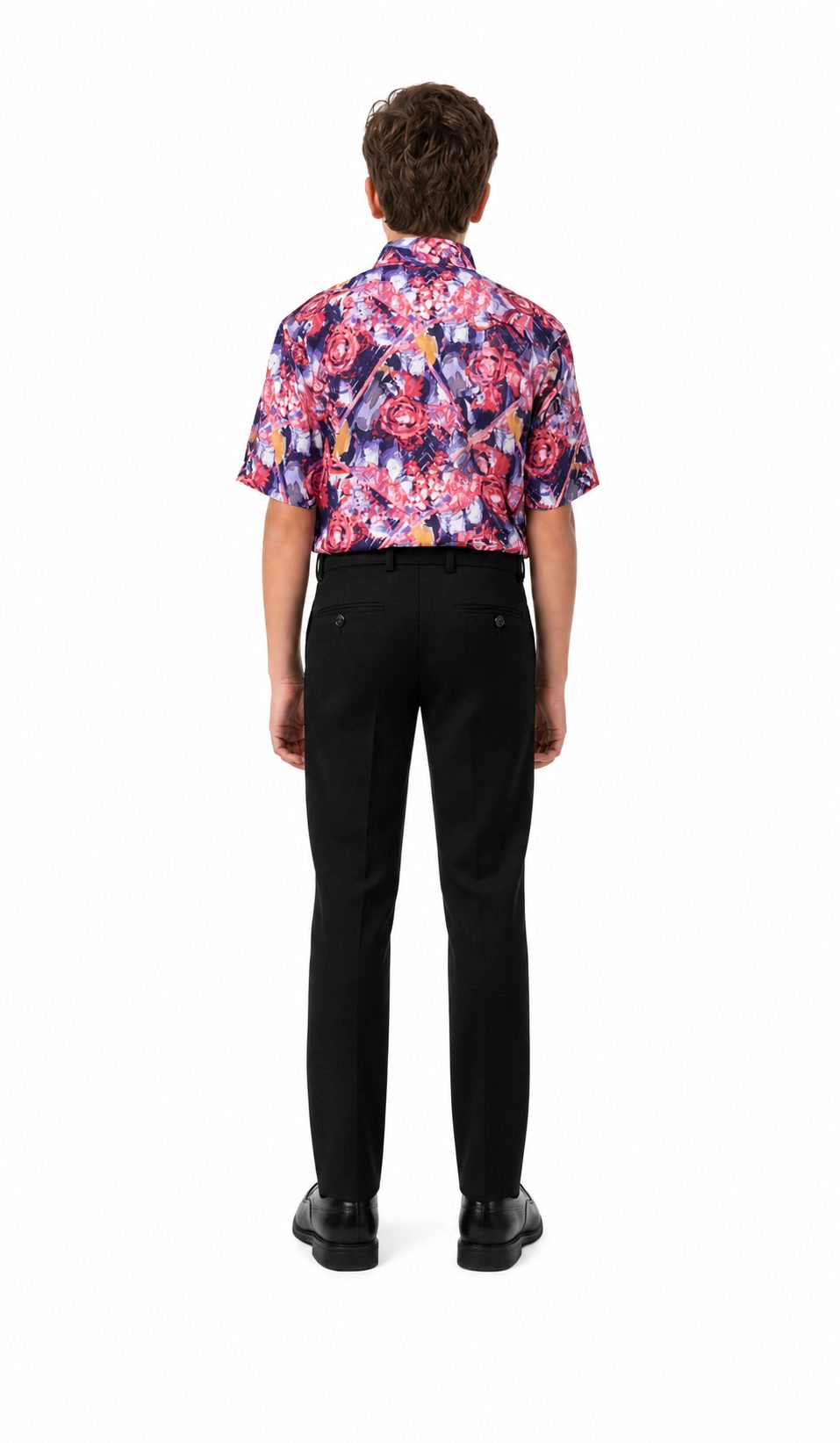Elie Balleh Boys Slim Fit Paint Splash Shirt
