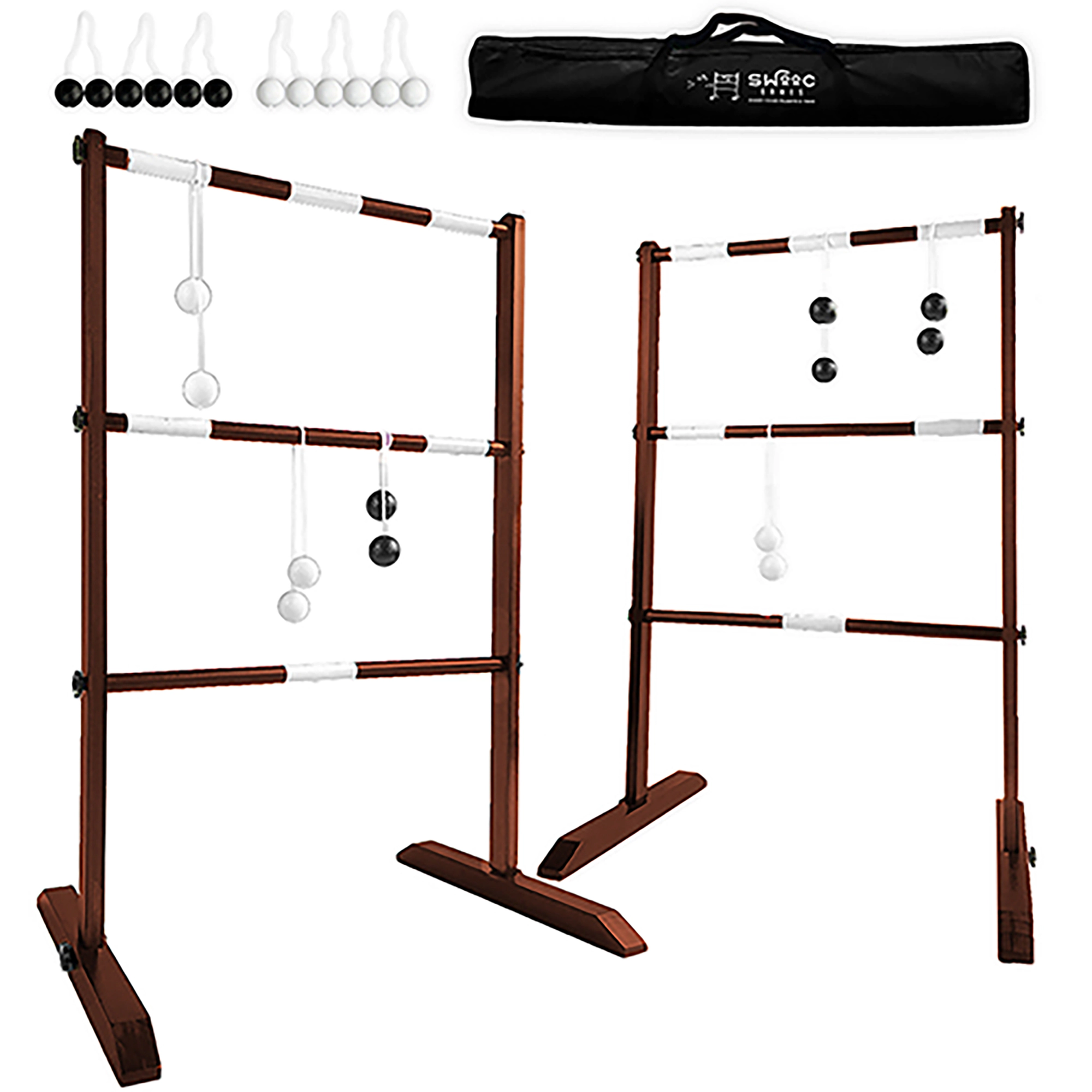 Swooc Games | Premium Wooden Ladder Ball Game Set