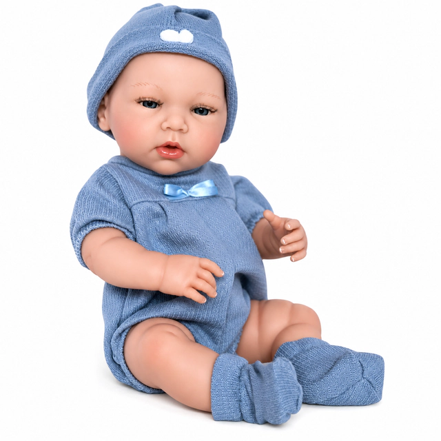 Ann Lauren Dolls® Lil’ Snugglers® Baby Boy Doll- Anatomically Correct Boy All Vinyl Perfect for Baths