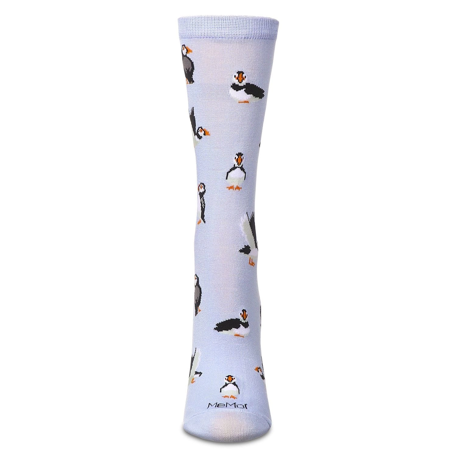 MeMoi Women's Puffin Birds rayon From Bamboo Crew Socks