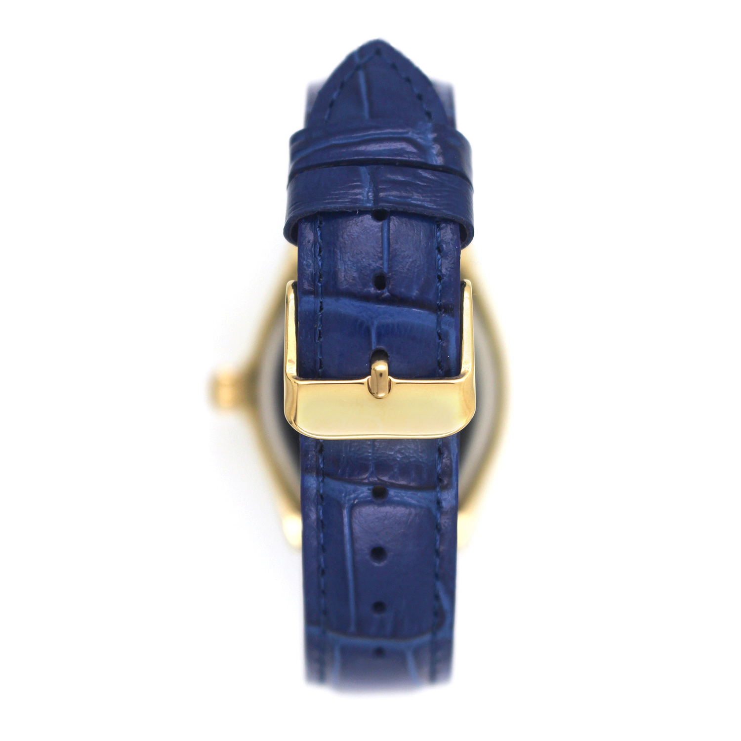 Peugeot Women's 36mm Watch Barrel Shaped Tank Case Leather Strap