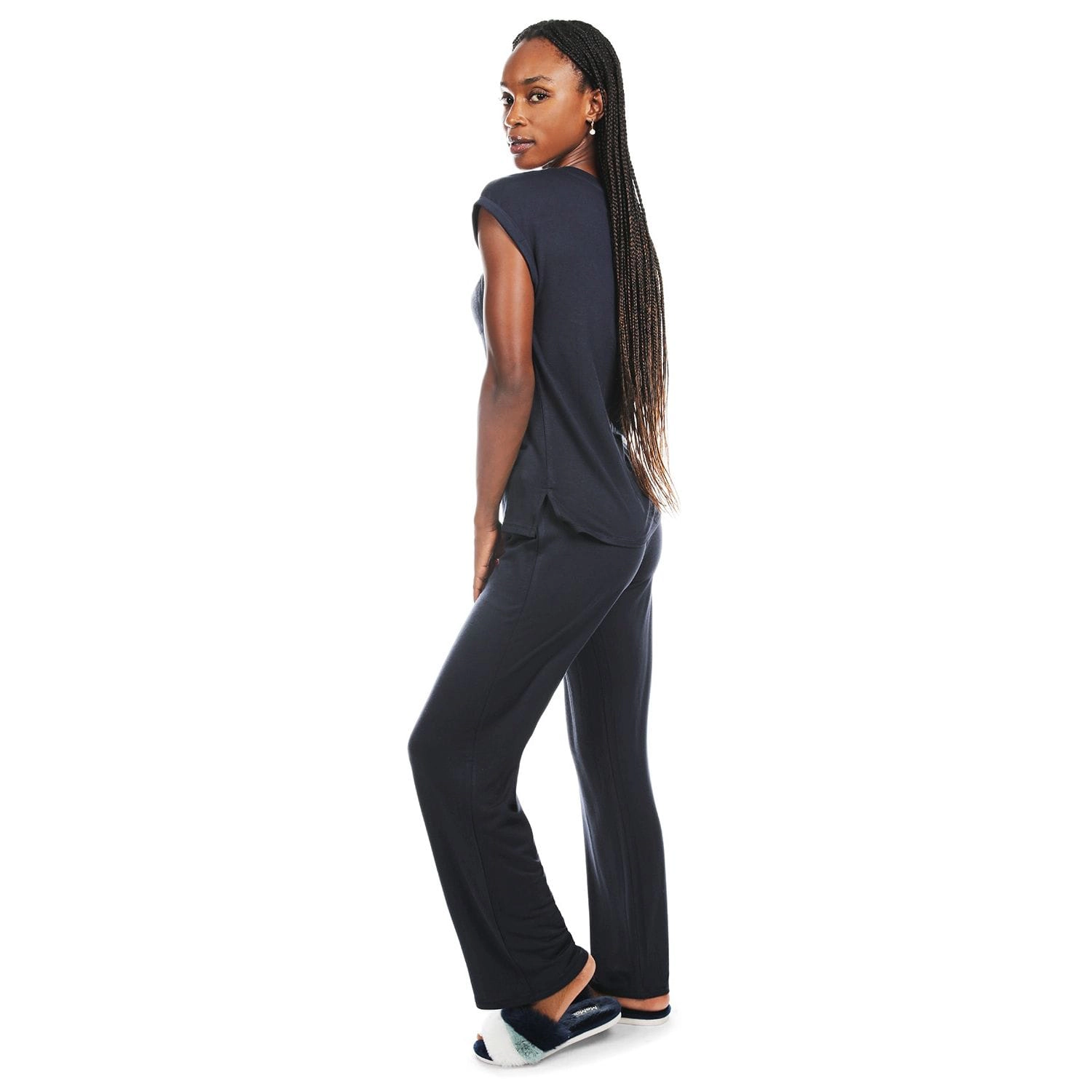 MeMoi Women's Cap-Sleeve T-Shirt and Matching Pants Set