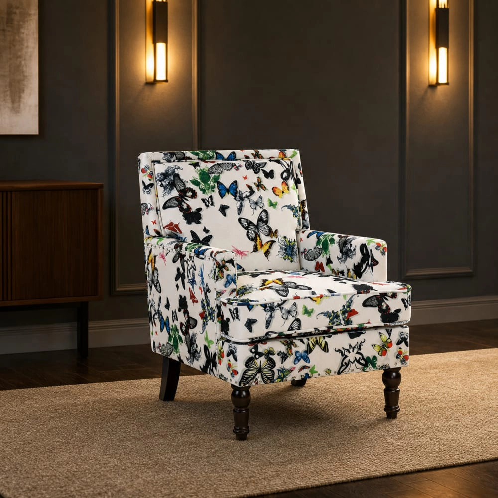 GOODSILO Versatile Upholstered Cotton Accent Chair