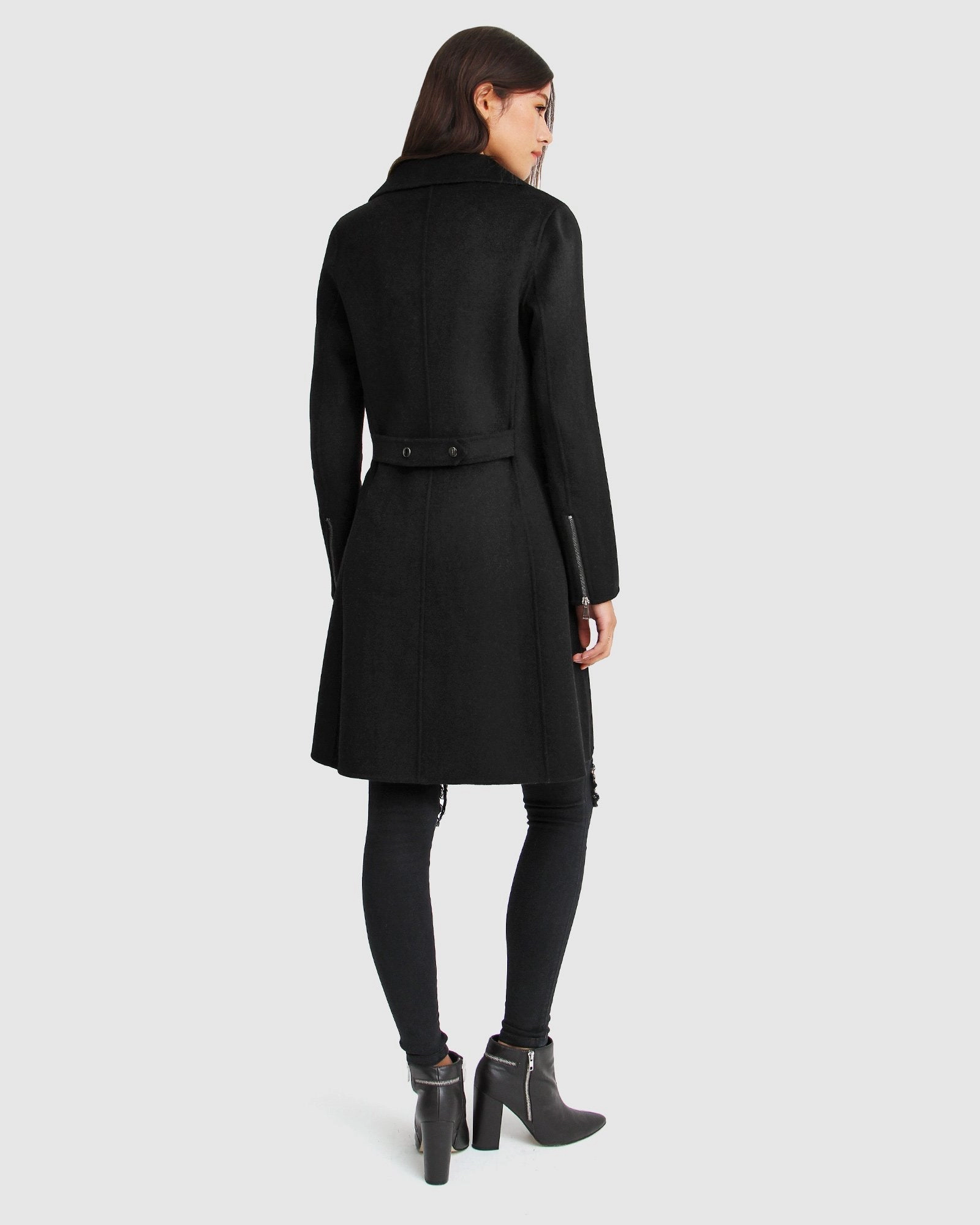Belle & Bloom Womens Last Chance Wool Blend Moto Coat