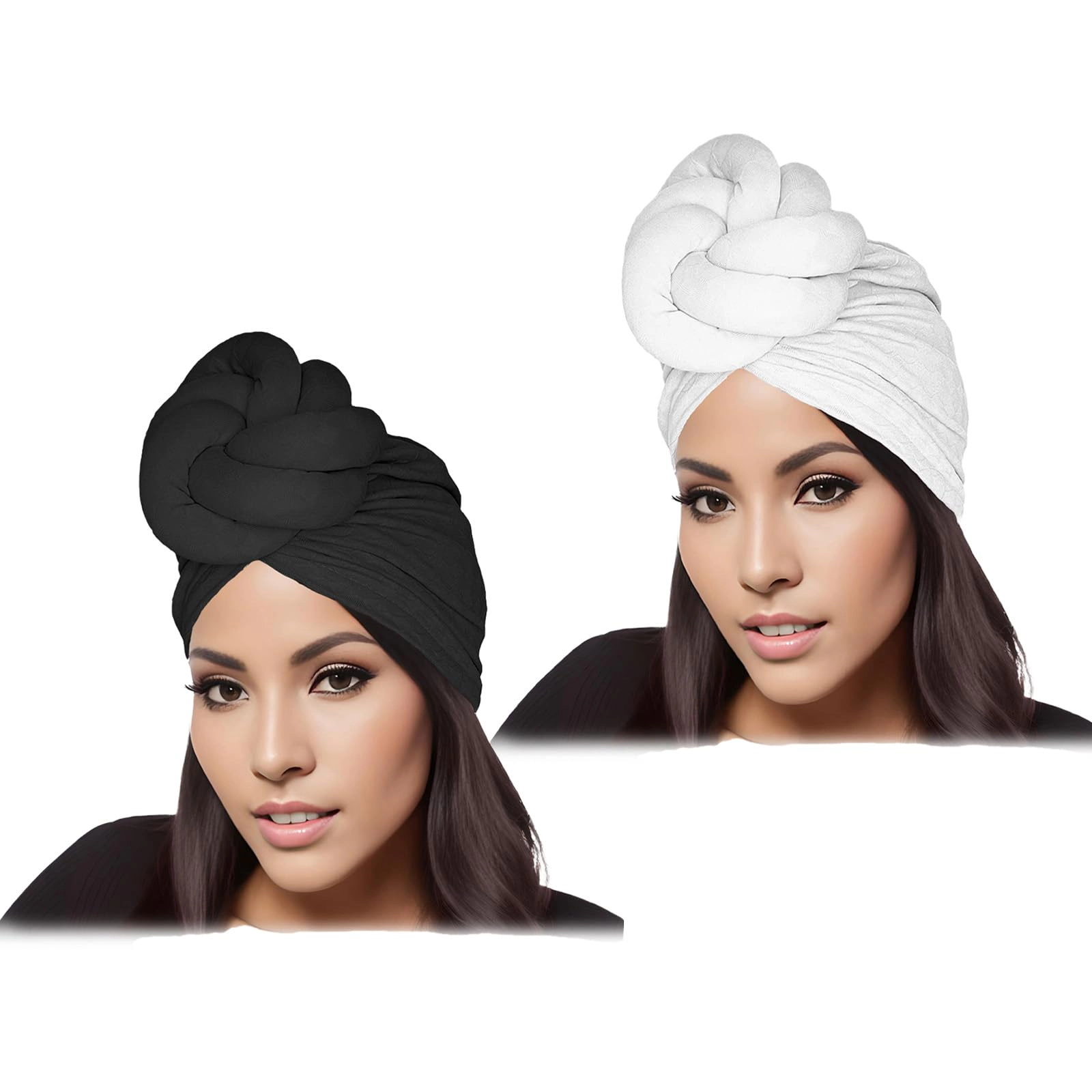 PIGFDK Women Turbans And Head Wraps  Turban Flower Knot Pre-tied Bonnet Beanie Cap Headwrap
