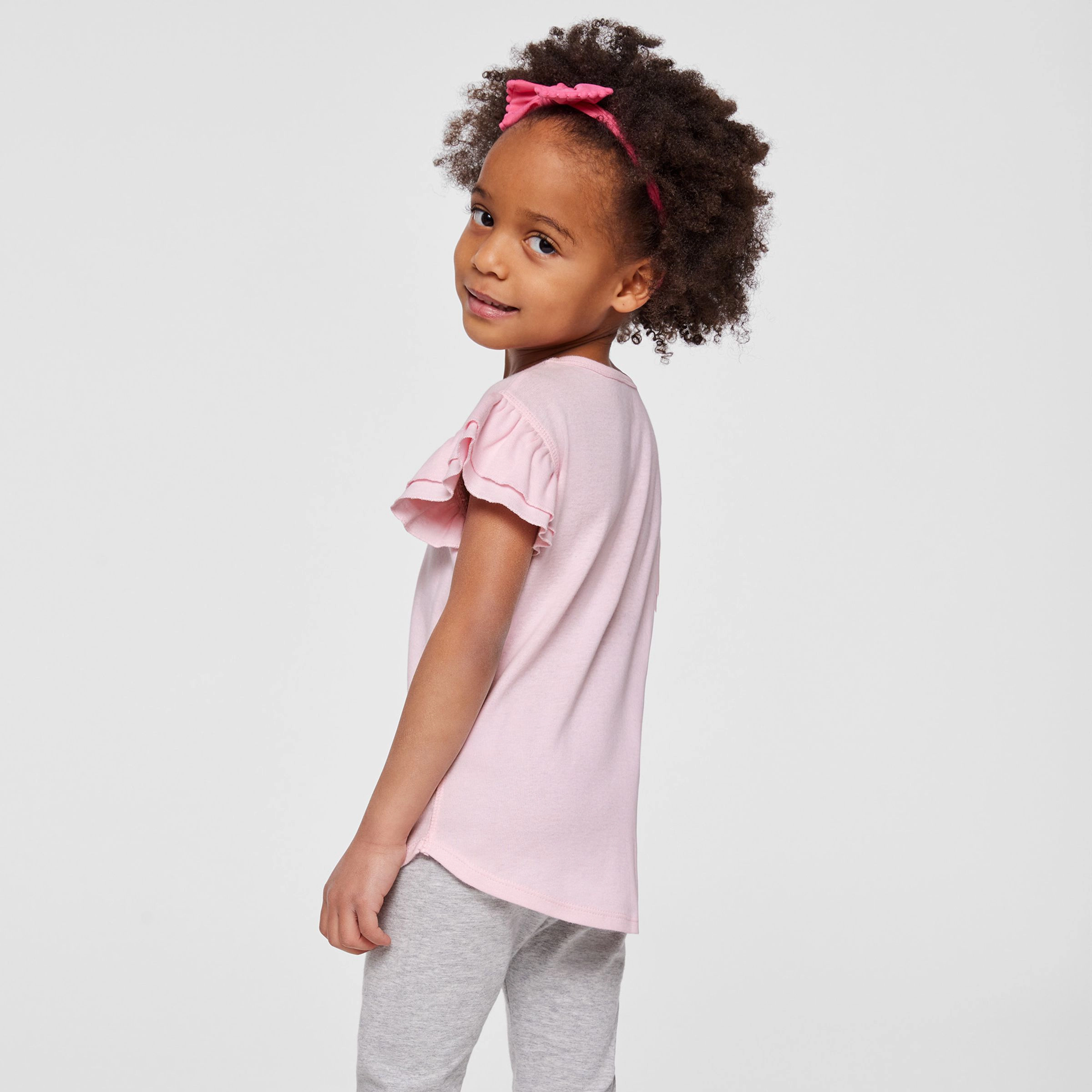 The Juniper Shop - Girl's Flutter Sleeve Graphic T-Shirt Ice Cream Cone Stripes